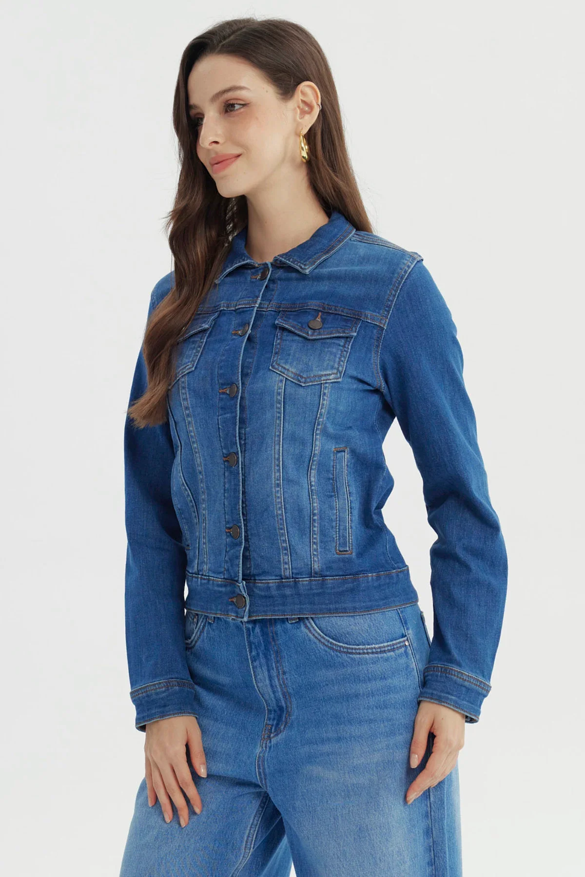 Chaqueta Mujer Clásica Azul - Image 2