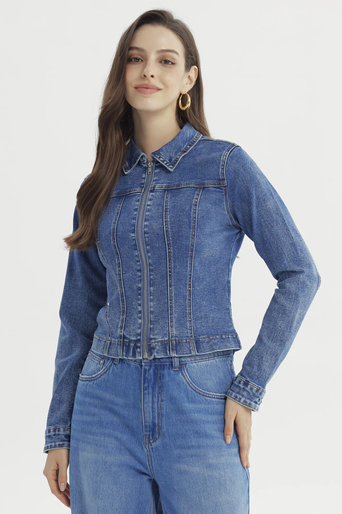 Chaqueta Mujer Clásica Azul
