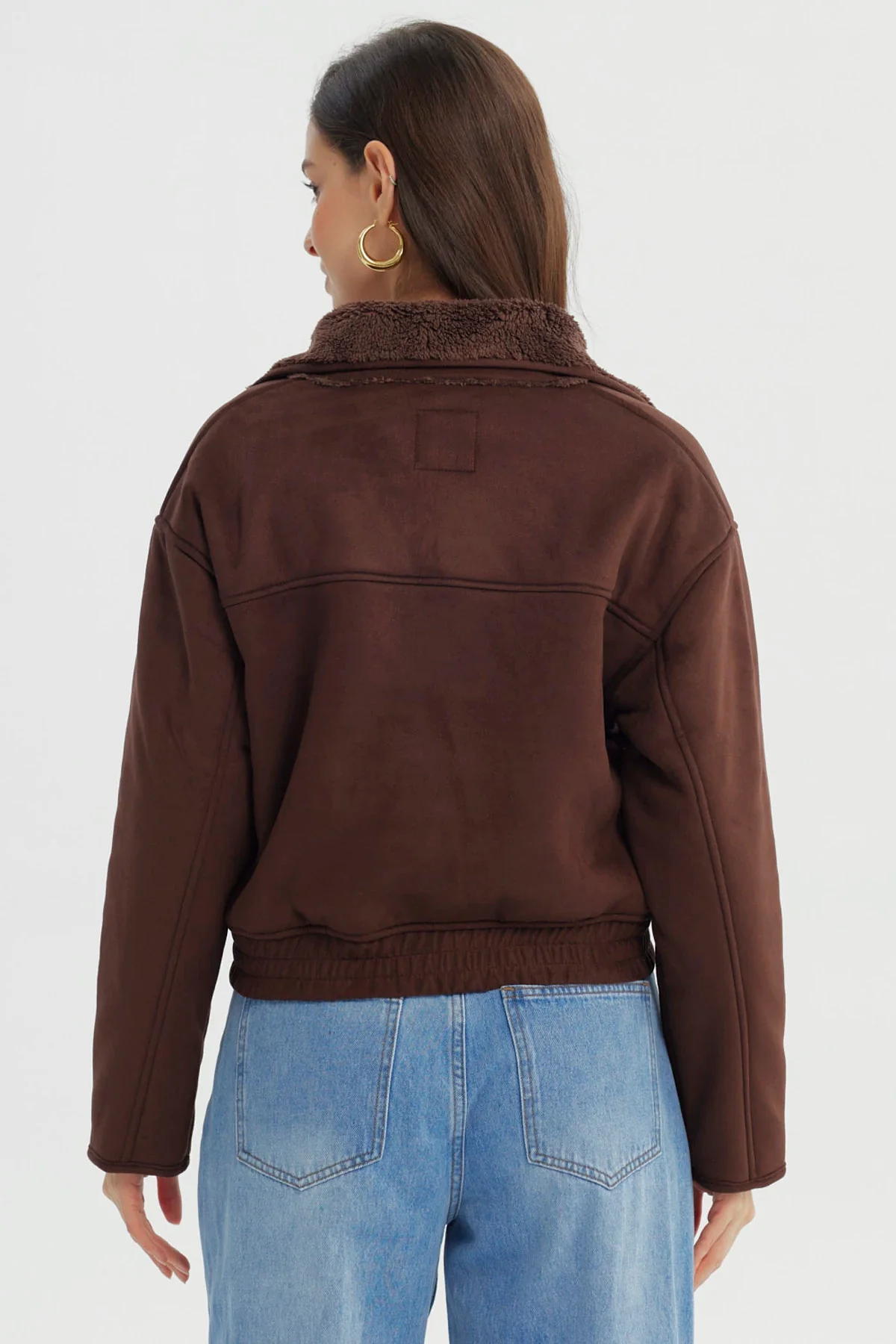 Chaqueta Mujer Estilo Polar Chocolate - Image 3