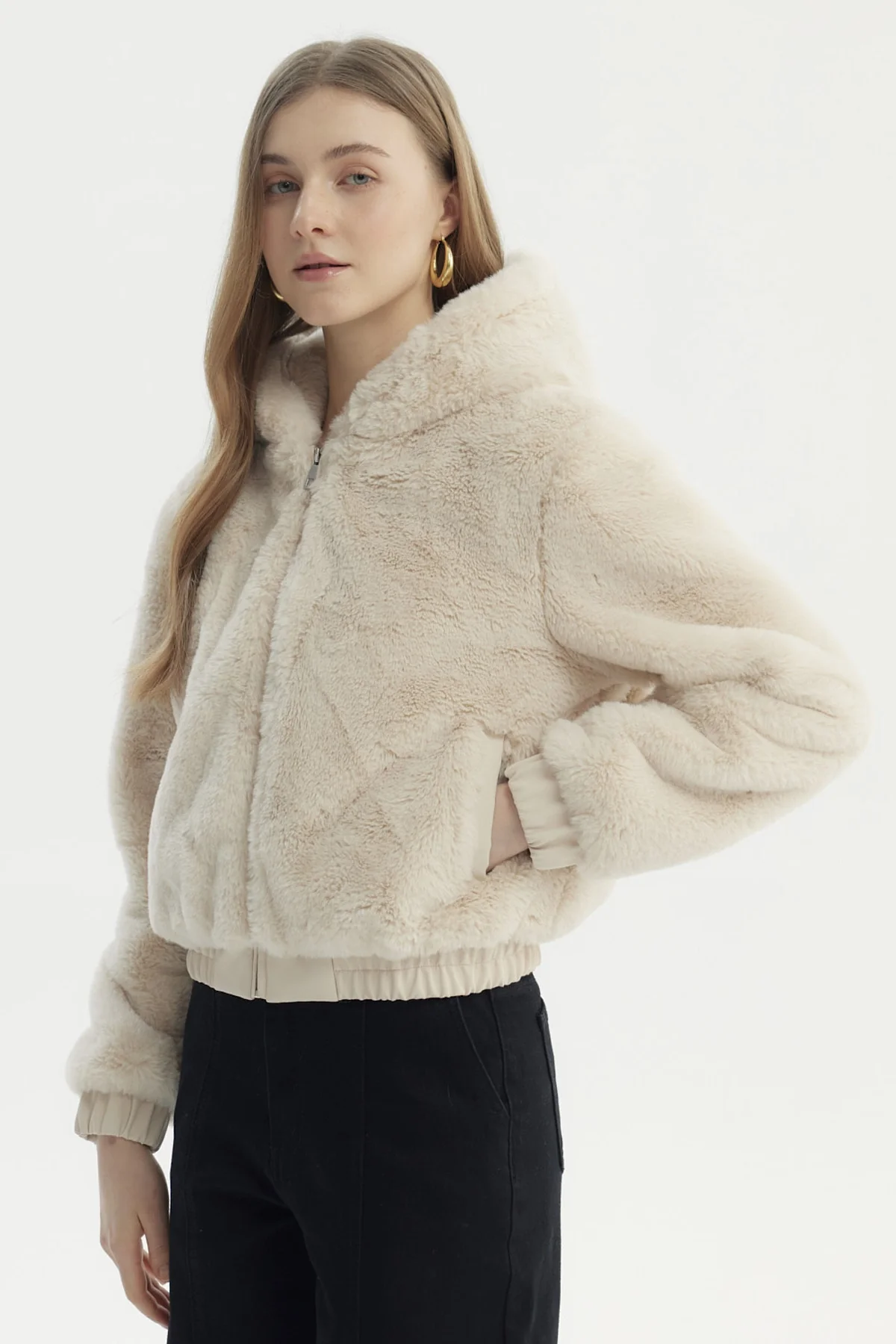 Chaqueta Mujer Juvenil Beige Claro - Image 2