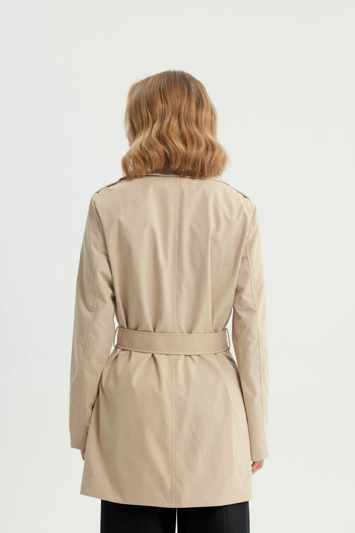 Chaqueta Mujer Regular Beige - Image 3