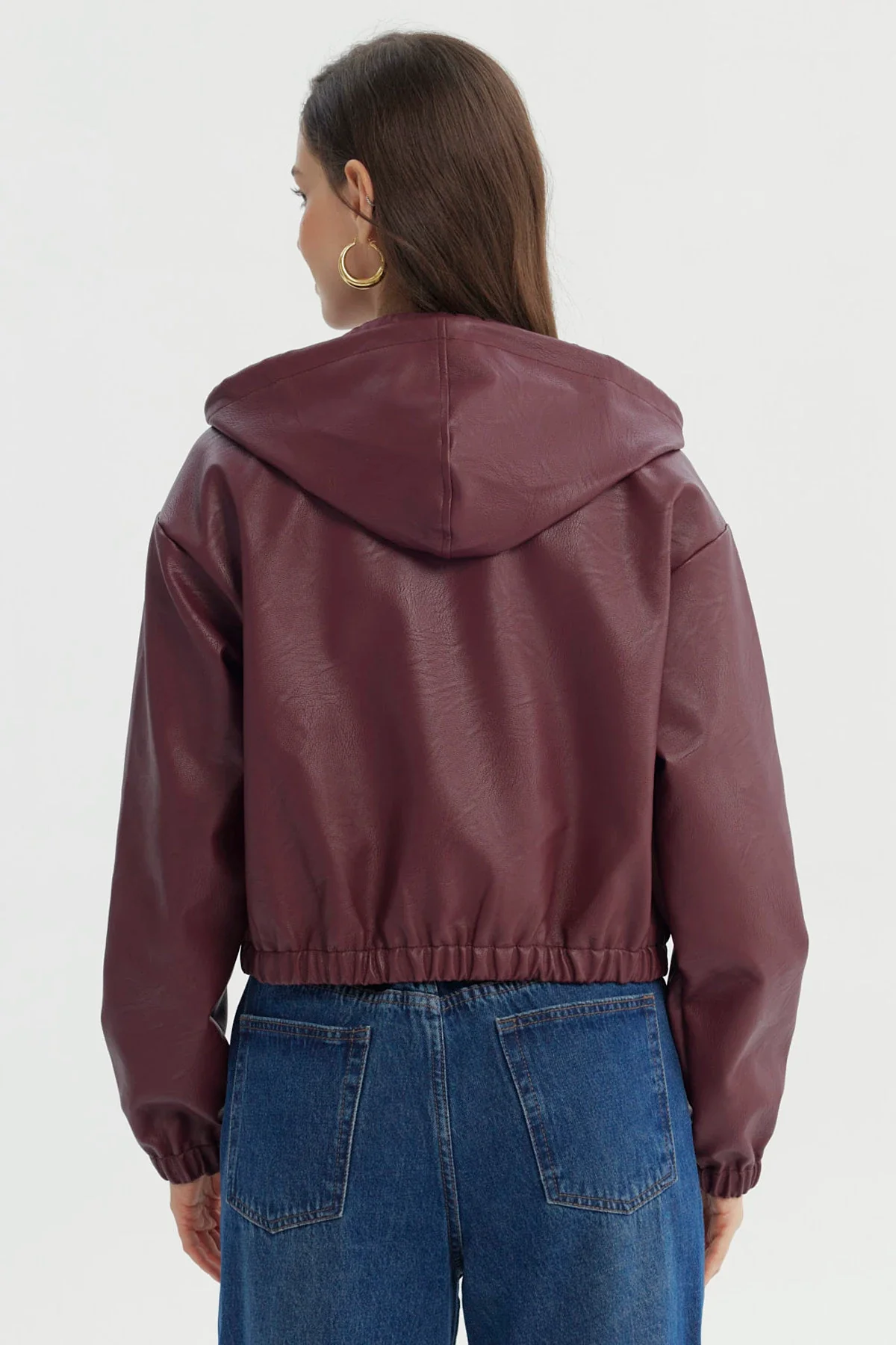 Chaqueta Mujer Regular Burdeo - Image 3