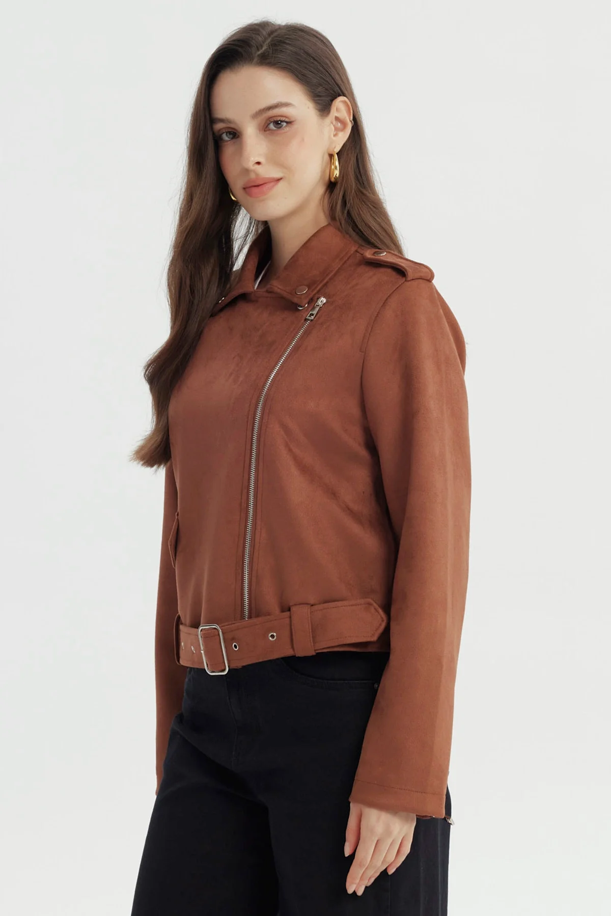 Chaqueta Mujer Regular Camel Oscuro - Image 2