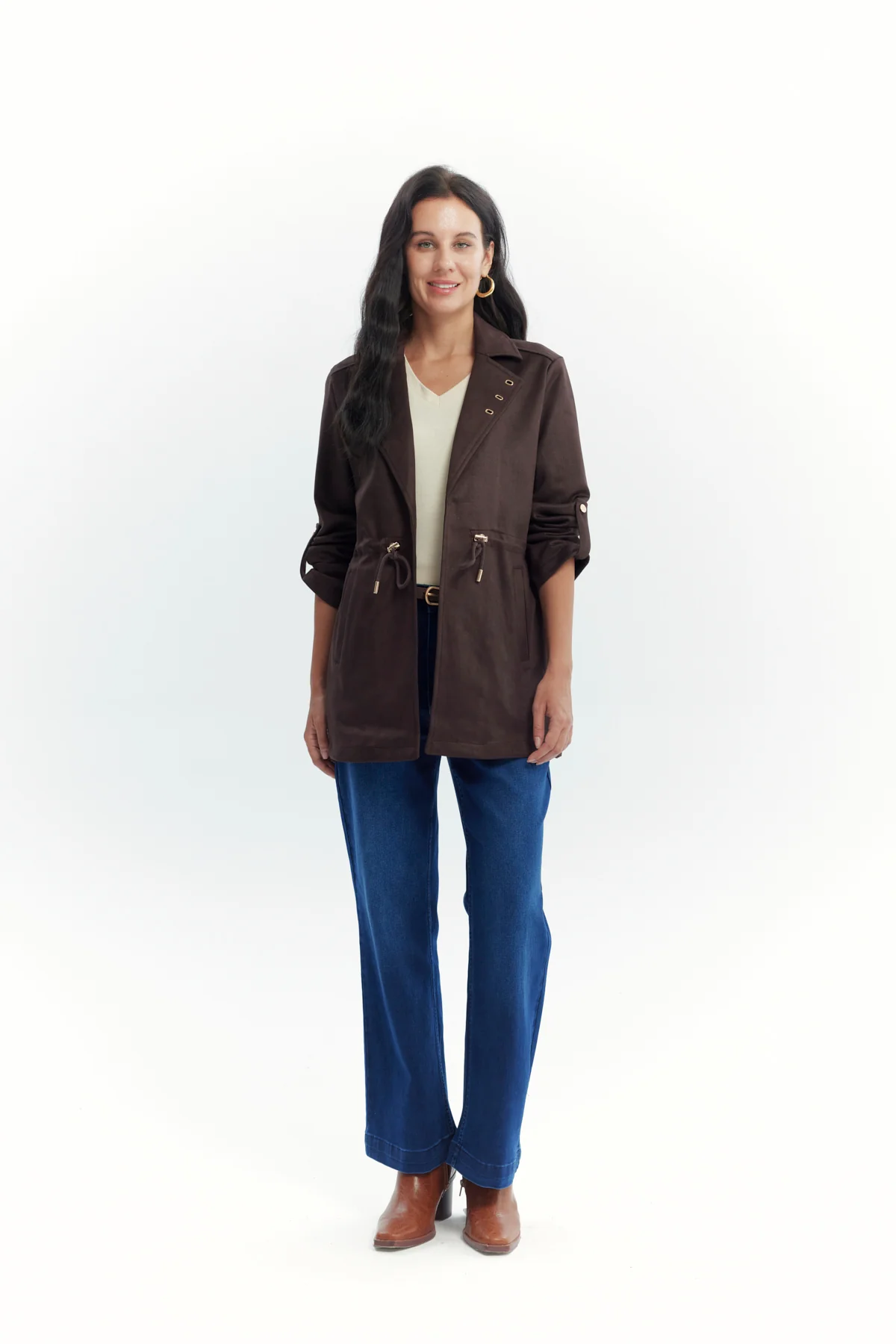 Chaqueta Mujer Regular Chocolate - Image 4