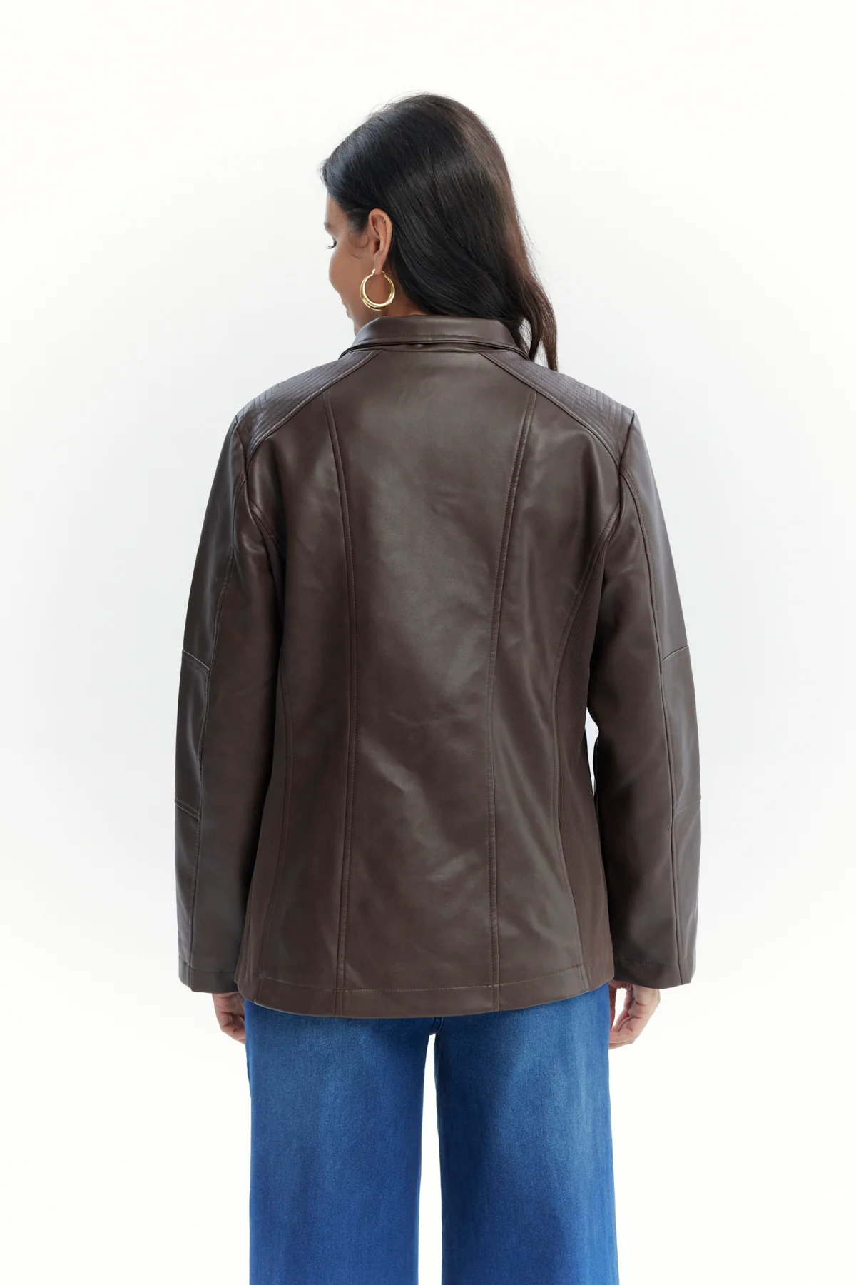 Chaqueta Mujer Regular Chocolate - Image 3