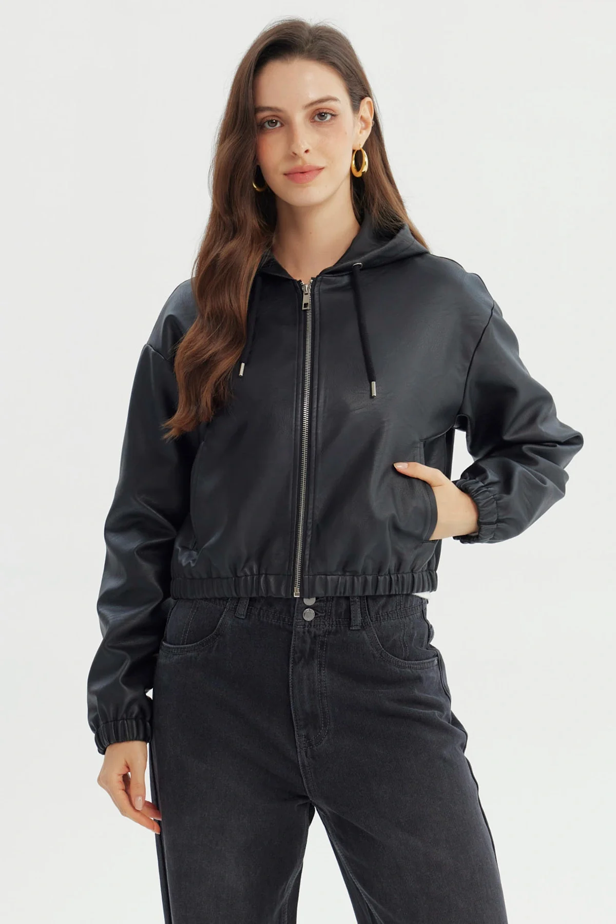 Chaqueta Mujer Regular Negro
