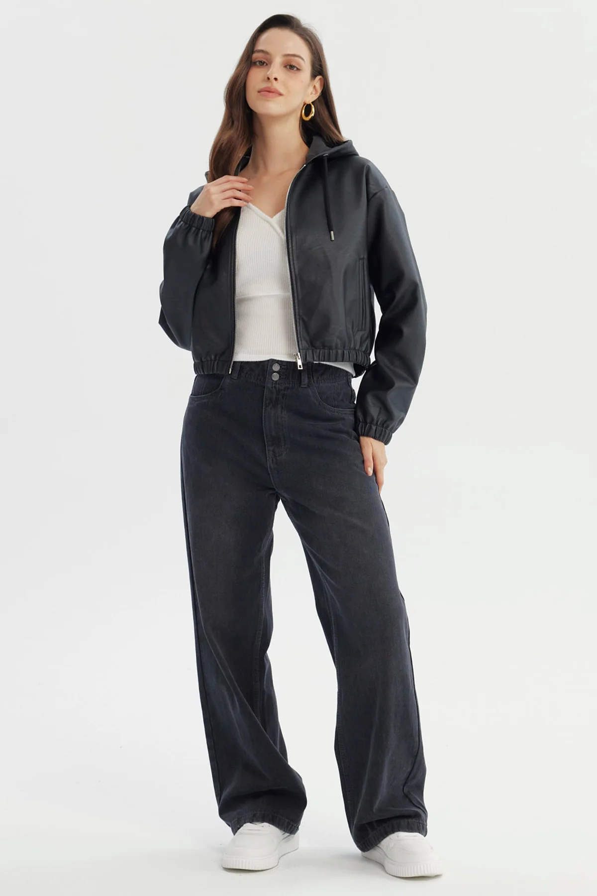 Chaqueta Mujer Regular Negro - Image 4