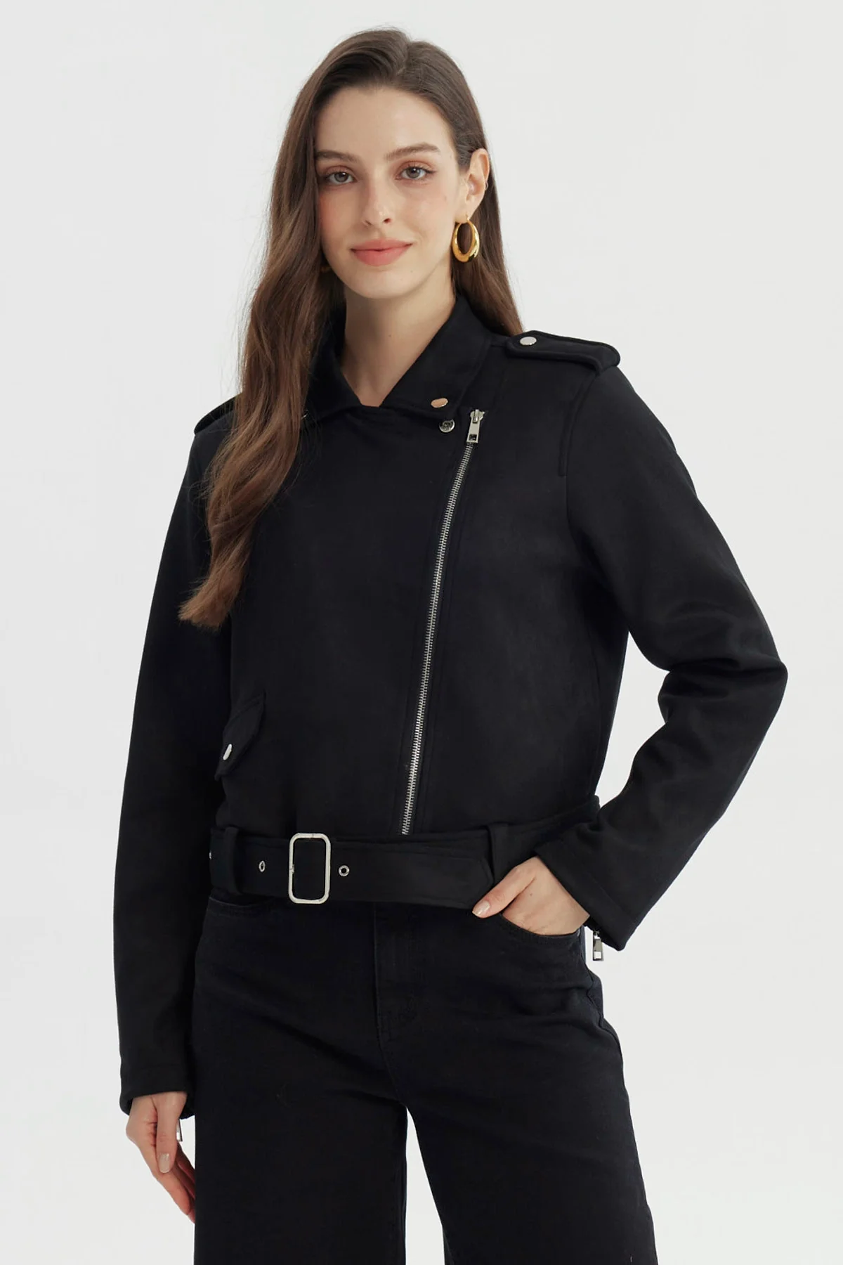 Chaqueta Mujer Regular Negro