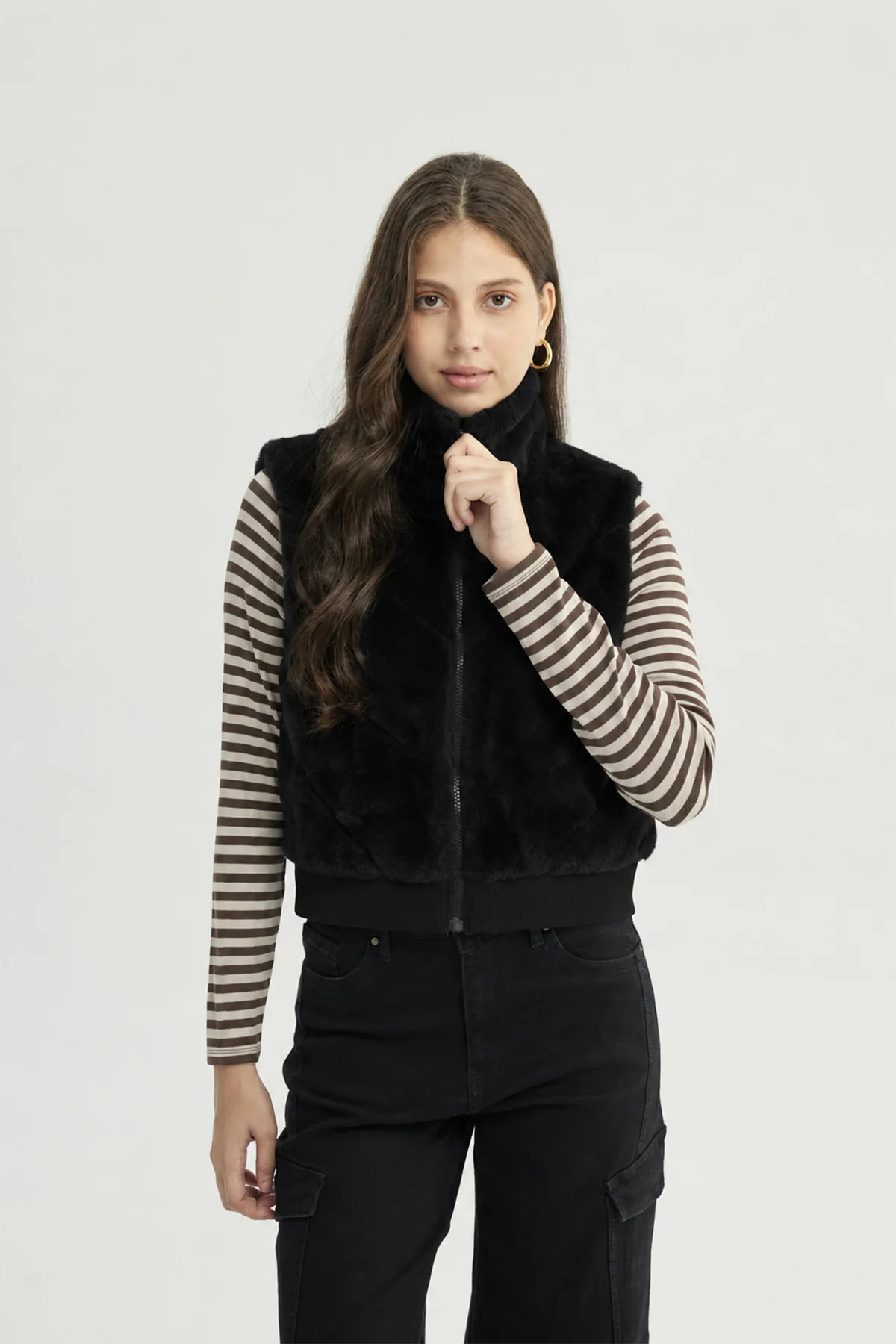 Chaqueta Mujer Regular Negro - Image 3