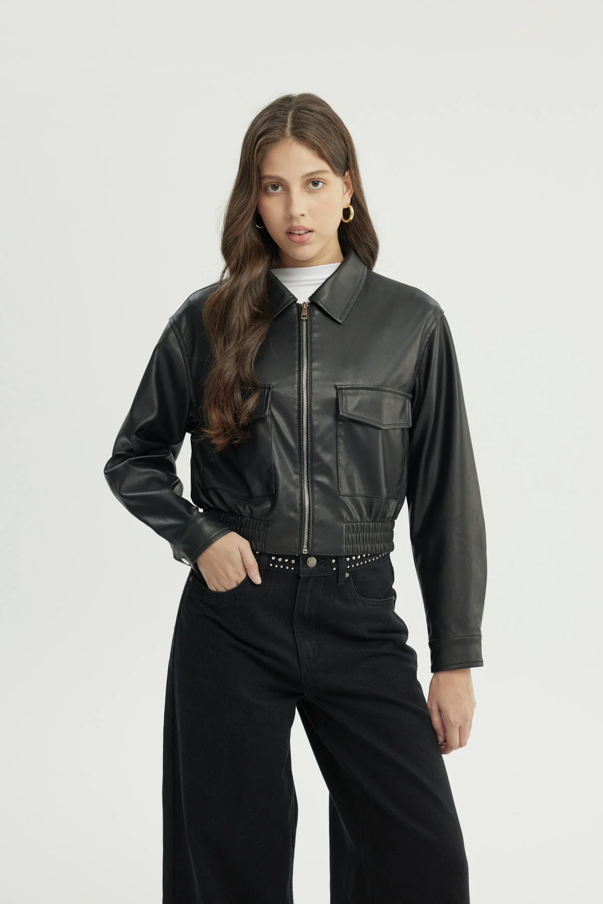 Chaqueta Mujer Regular Negro