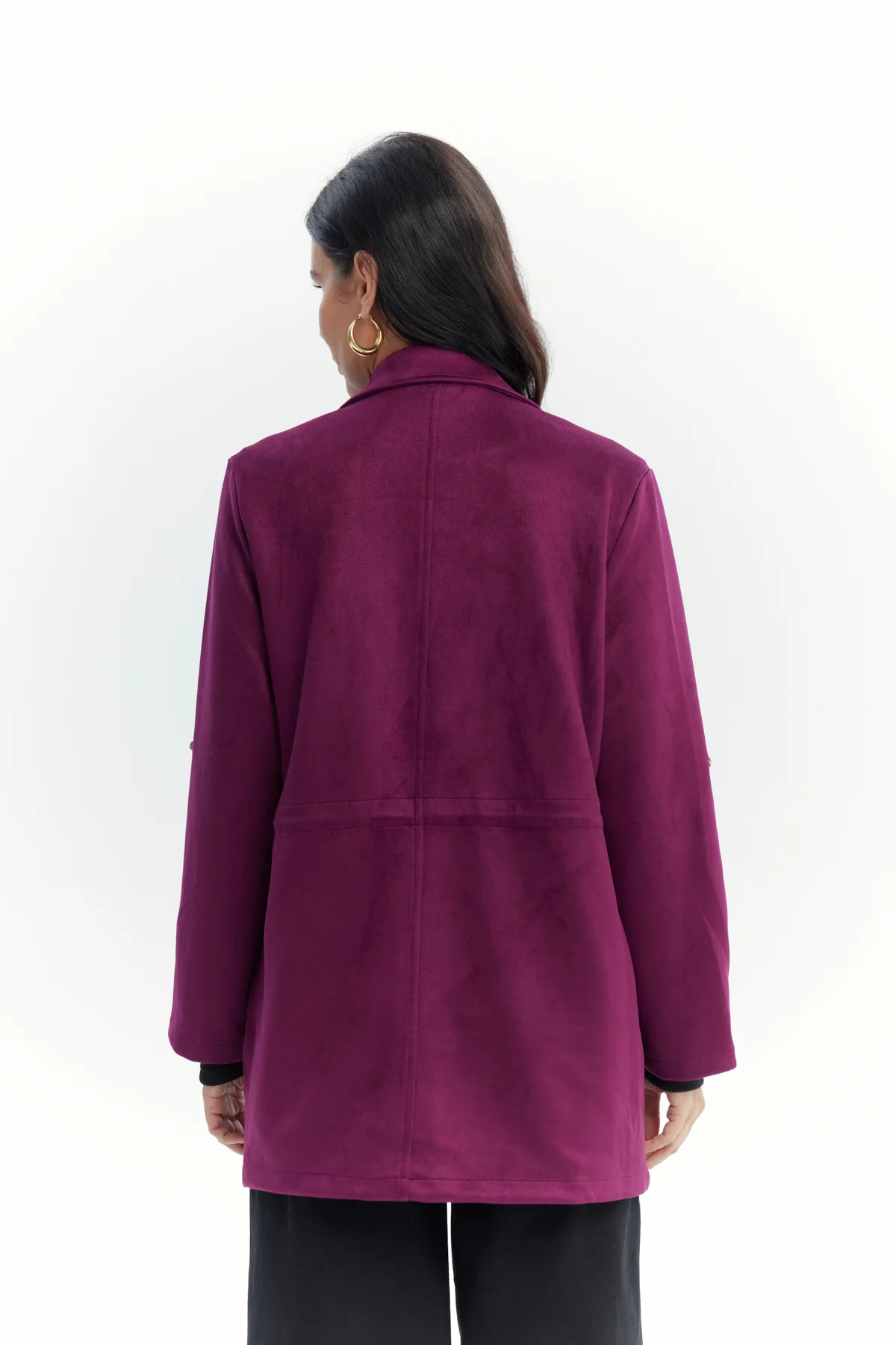 Chaqueta Mujer Regular Guinda - Image 3
