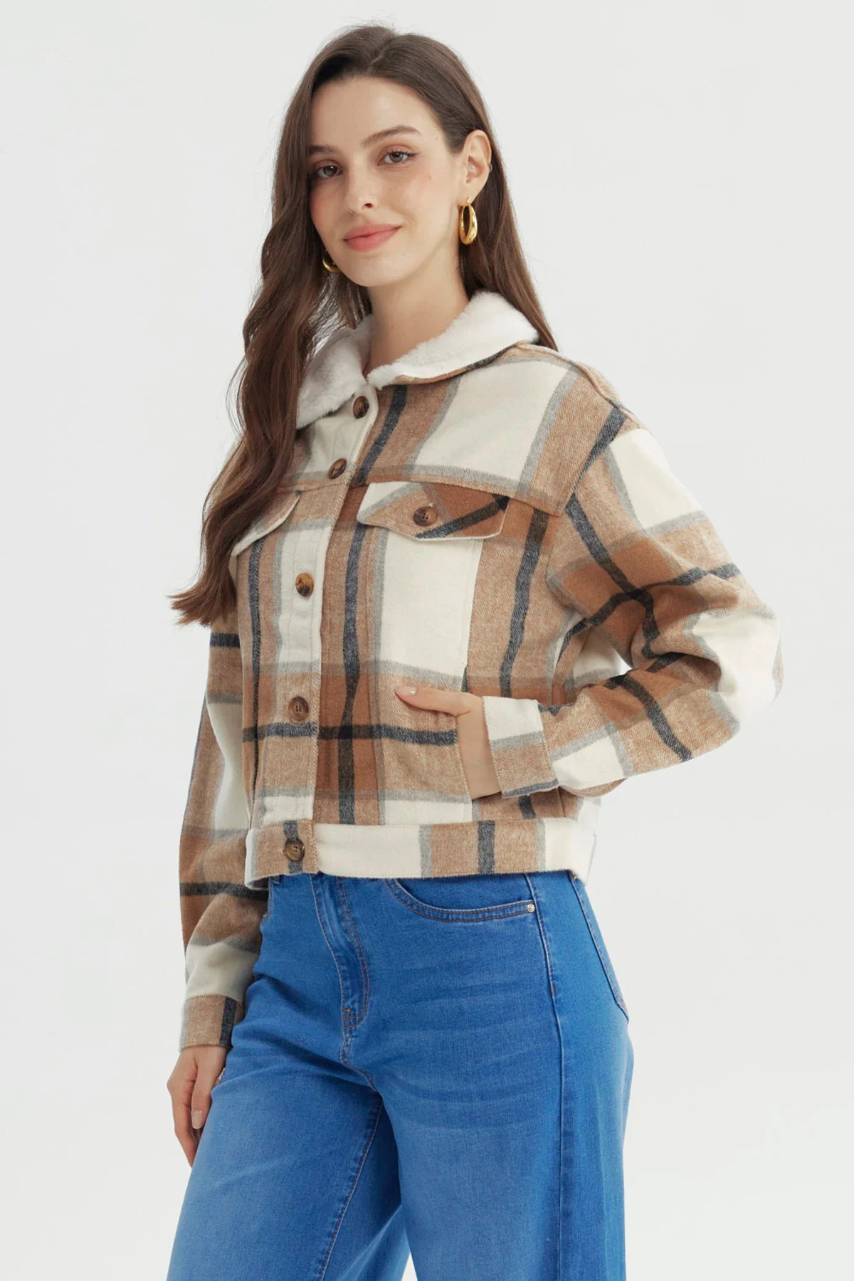 Chaqueta Mujer Slim Beige - Image 2