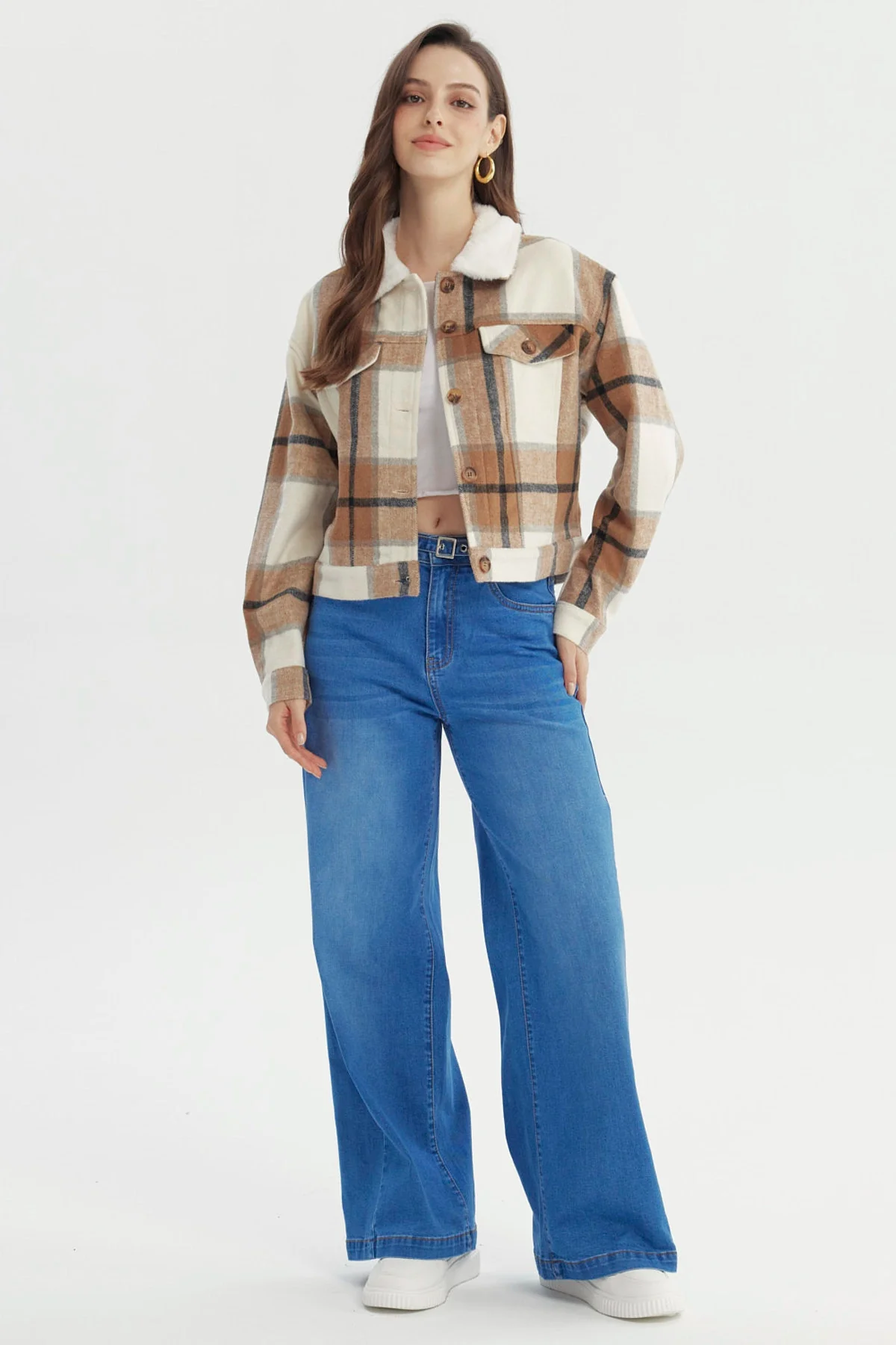 Chaqueta Mujer Slim Beige - Image 4