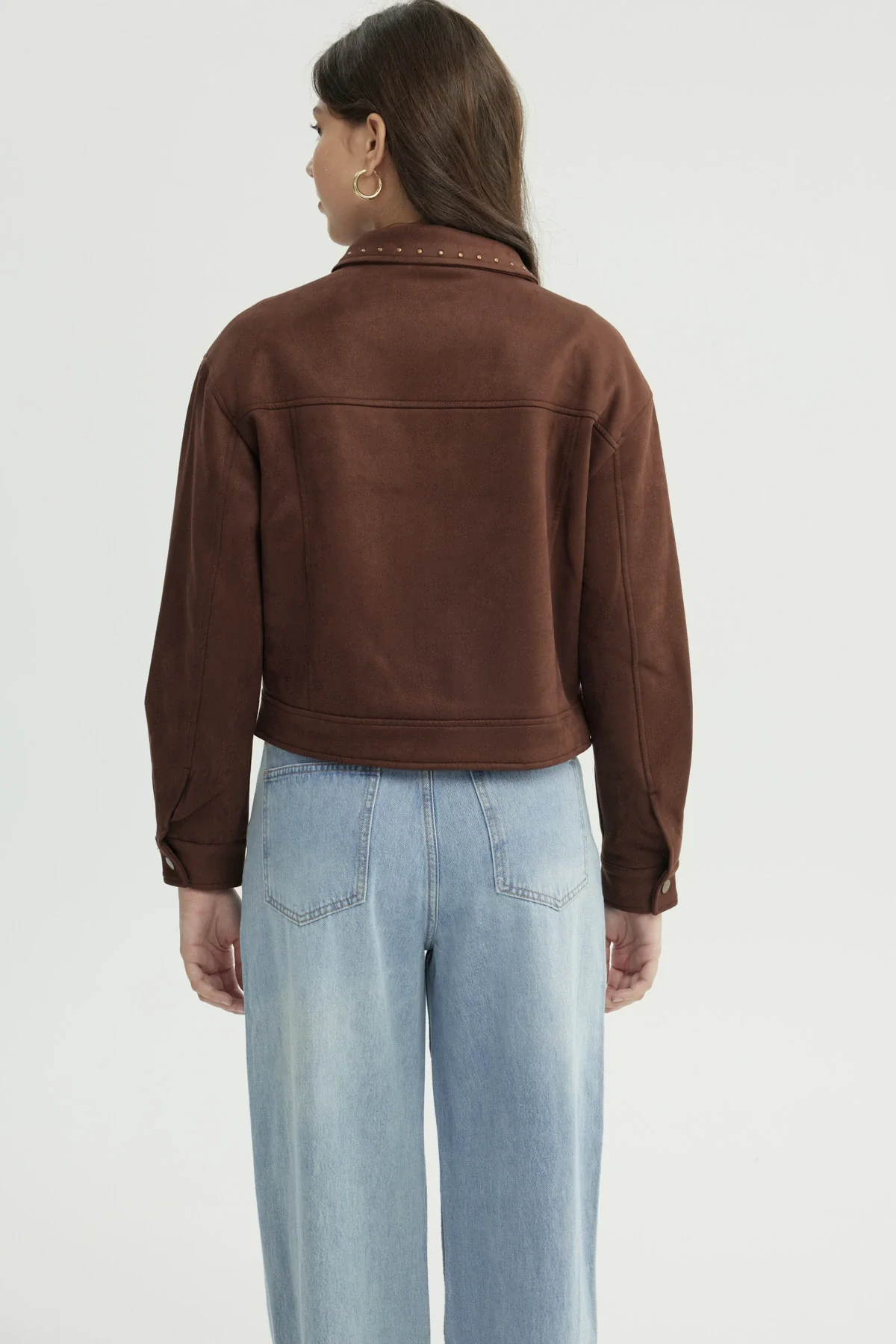 Chaqueta Mujer Slim Café - Image 3