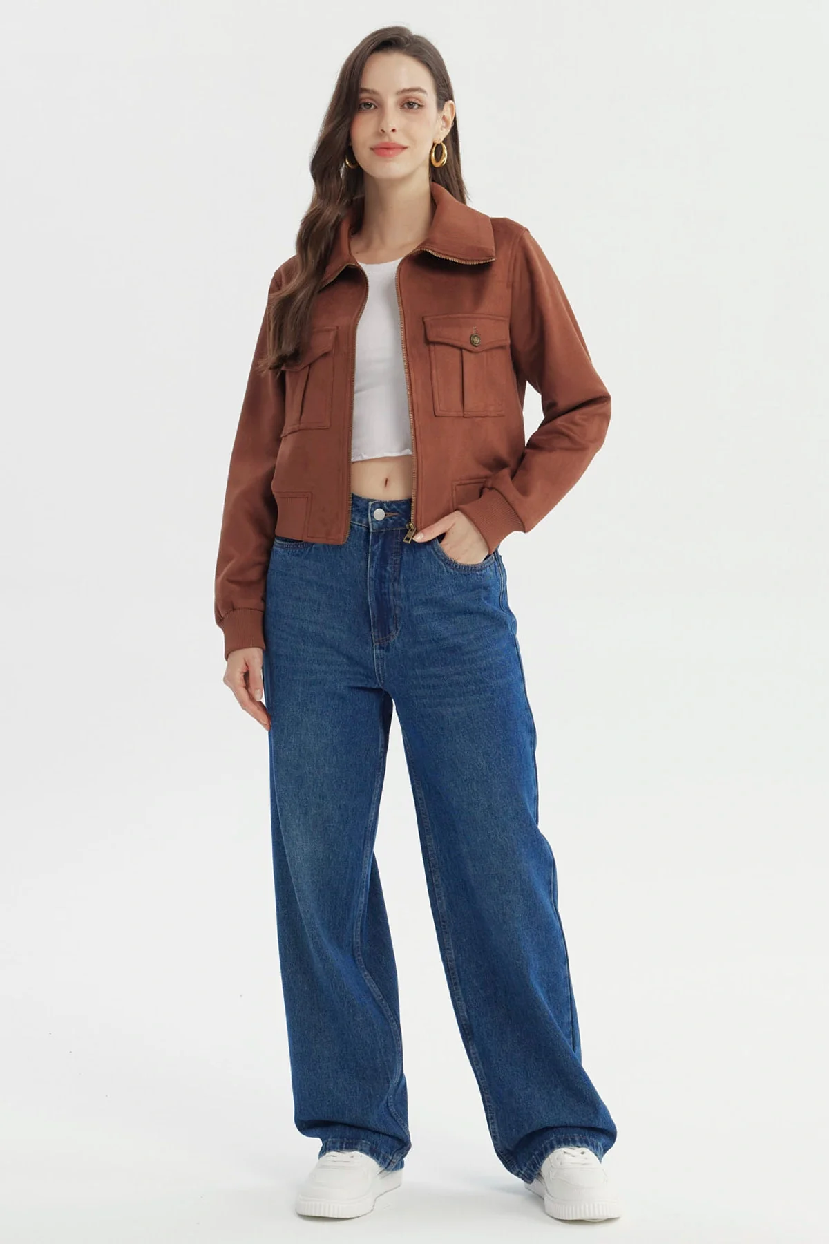 Chaqueta Mujer Slim Camel - Image 4