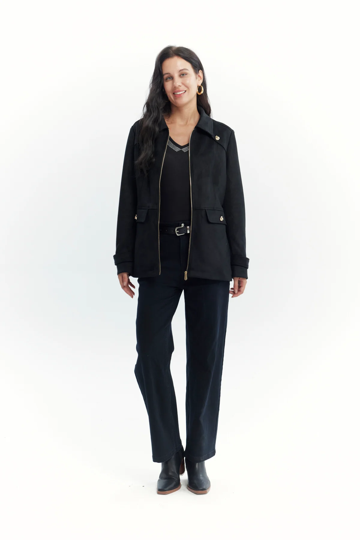 Chaqueta Mujer Slim Negro - Image 4