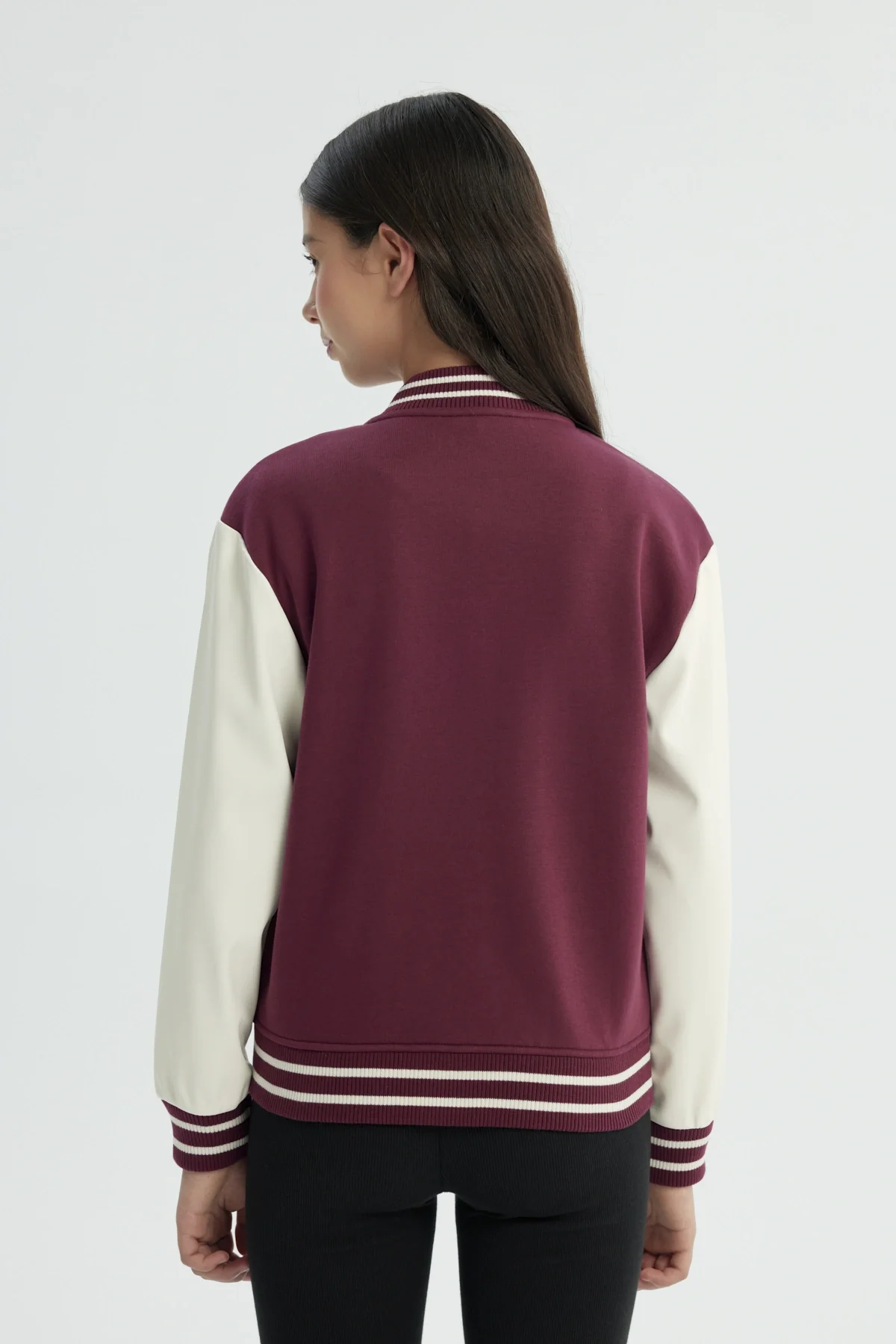 Chaqueta Niña Oversize Burdeo - Image 3