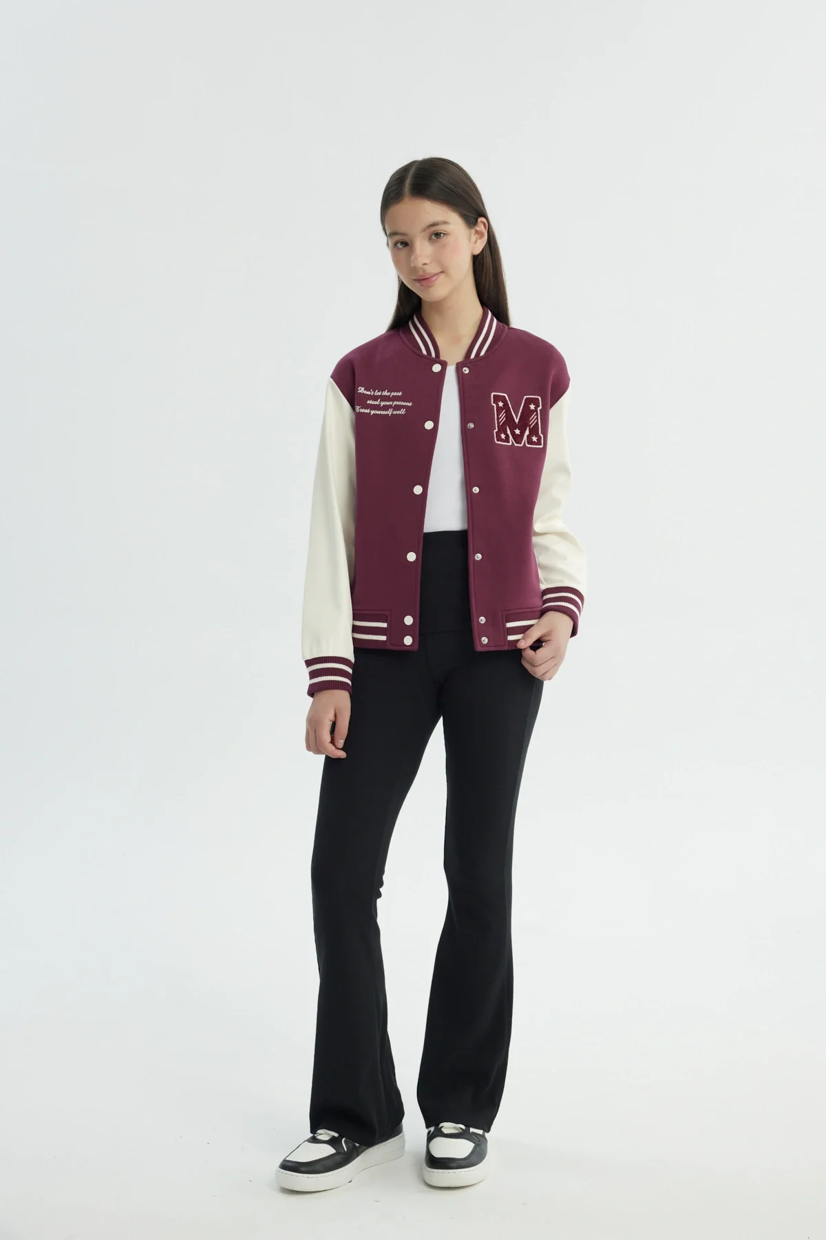 Chaqueta Niña Oversize Burdeo - Image 4