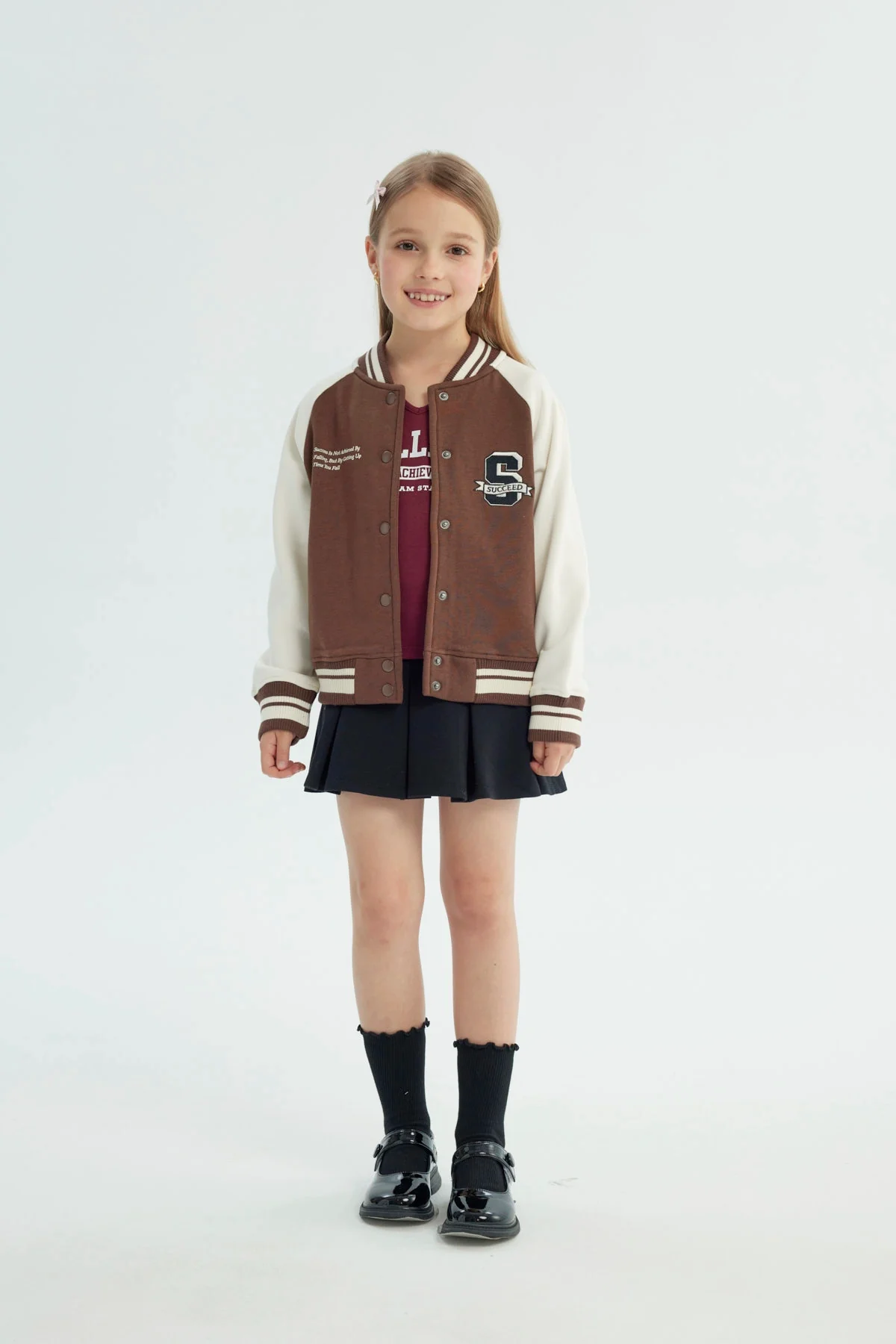 Chaqueta Niña Oversize Café - Image 4