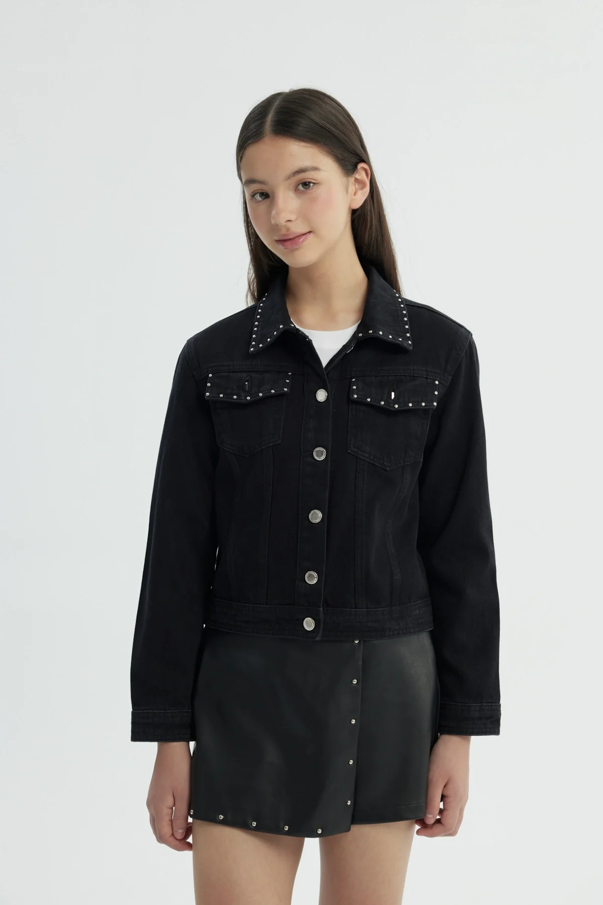 Chaqueta Niña Oversize Negro