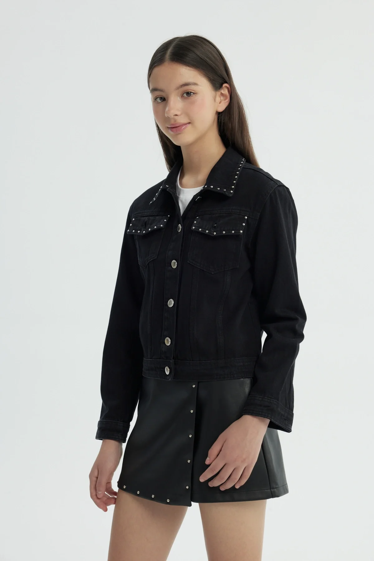 Chaqueta Niña Oversize Negro - Image 2
