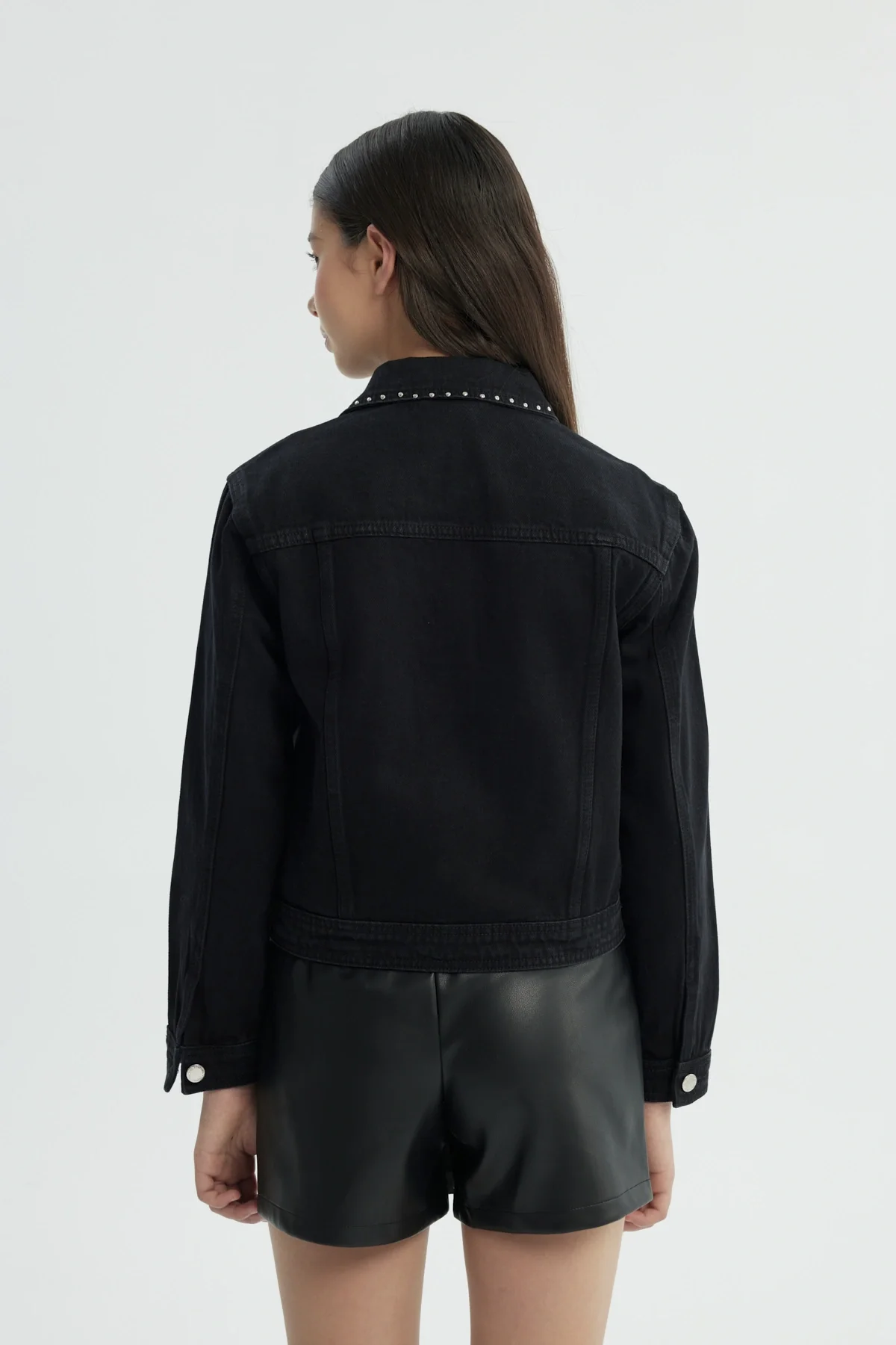Chaqueta Niña Oversize Negro - Image 3