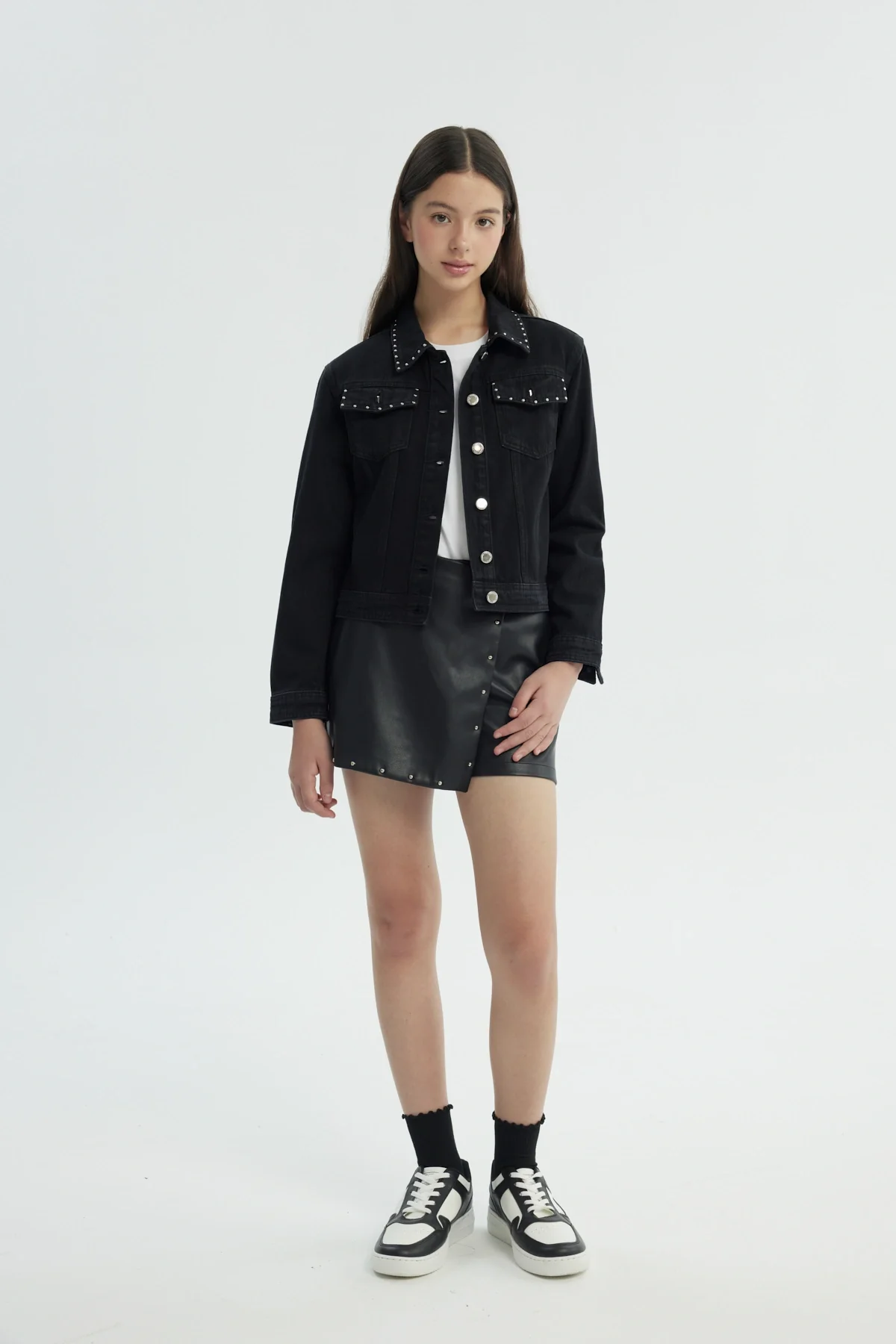 Chaqueta Niña Oversize Negro - Image 4