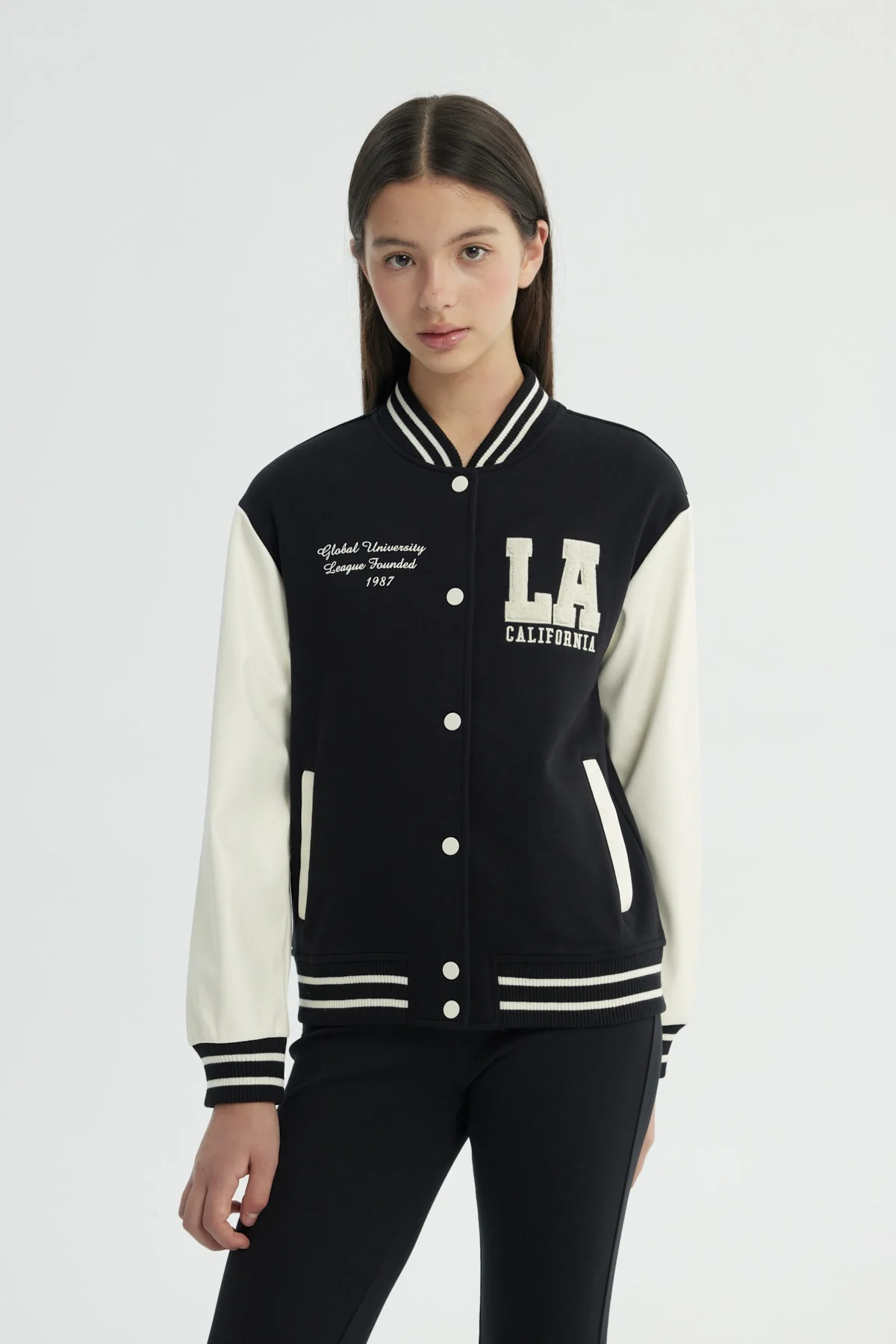 Chaqueta Niña Oversize Negro