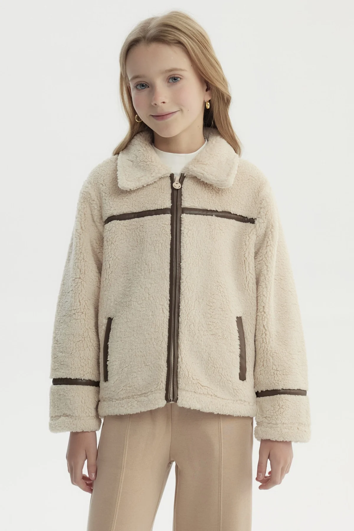 Chaqueta Niña Slim Beige