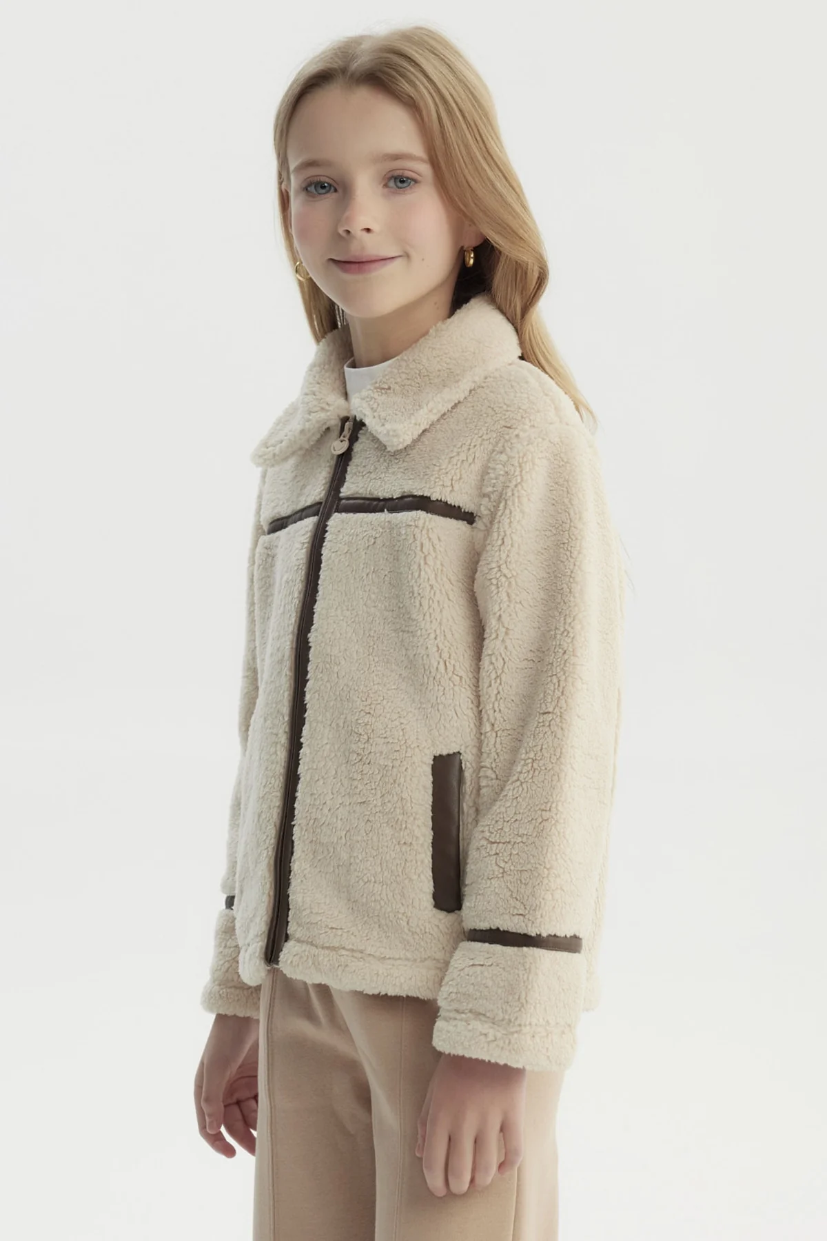 Chaqueta Niña Slim Beige - Image 2