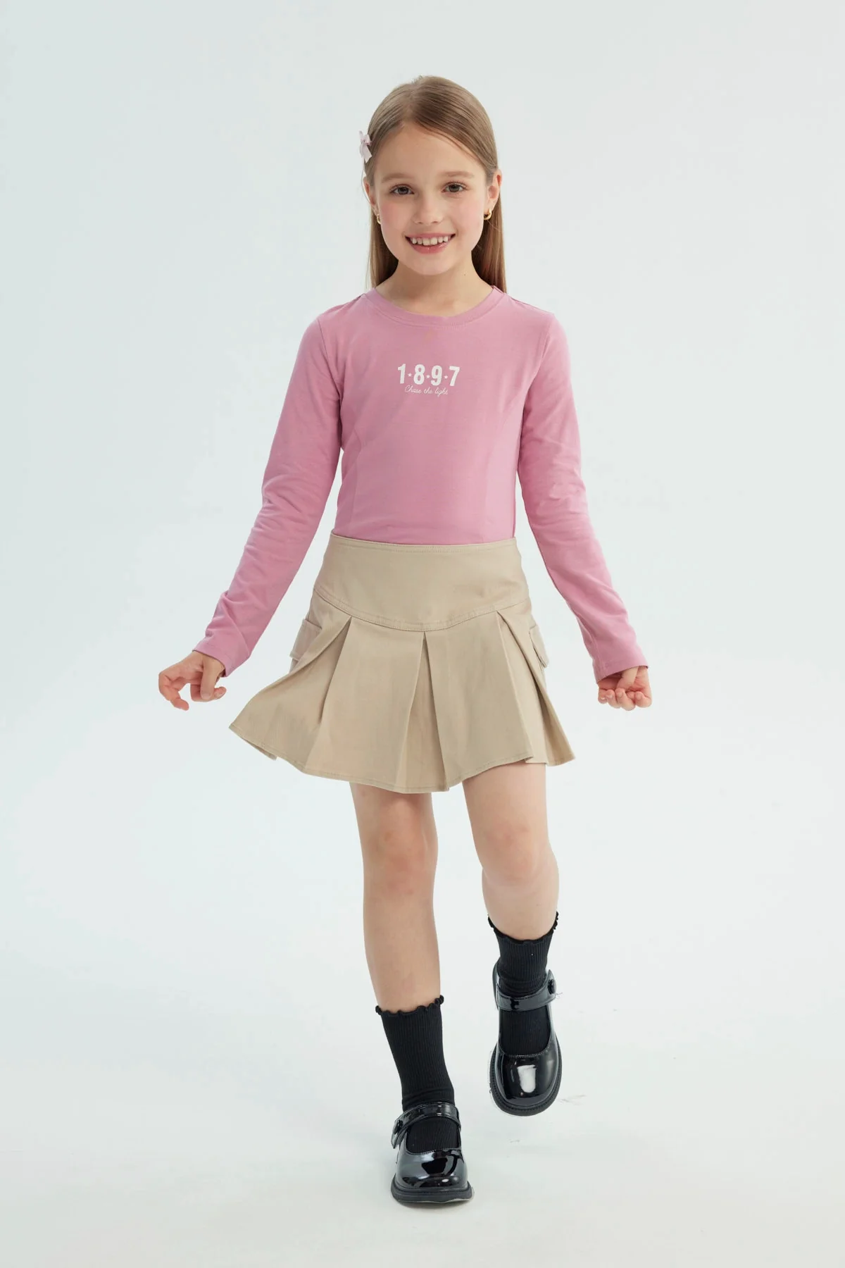 Falda Niña Falda Beige - Image 4
