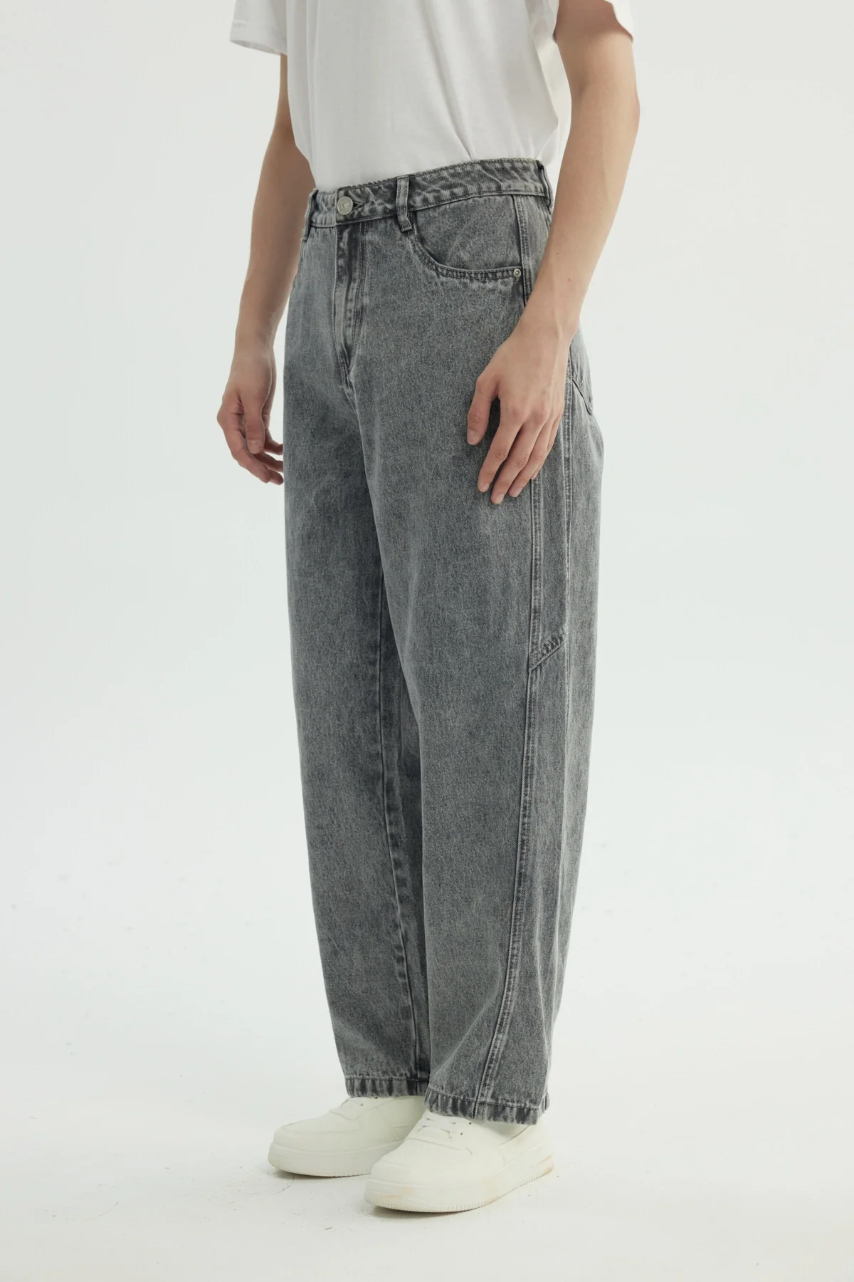 Jeans Hombre Baggy Gris - Image 2