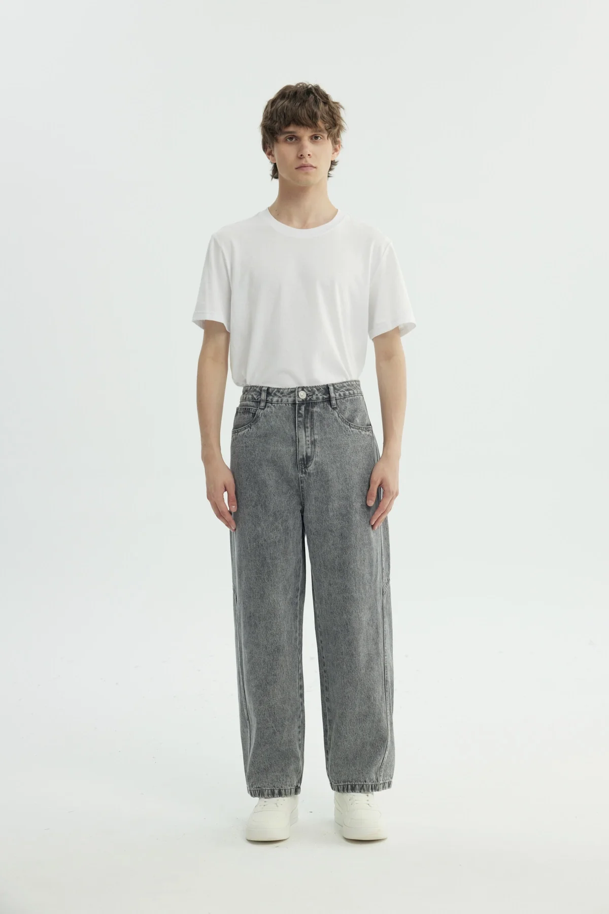 Jeans Hombre Baggy Gris - Image 4