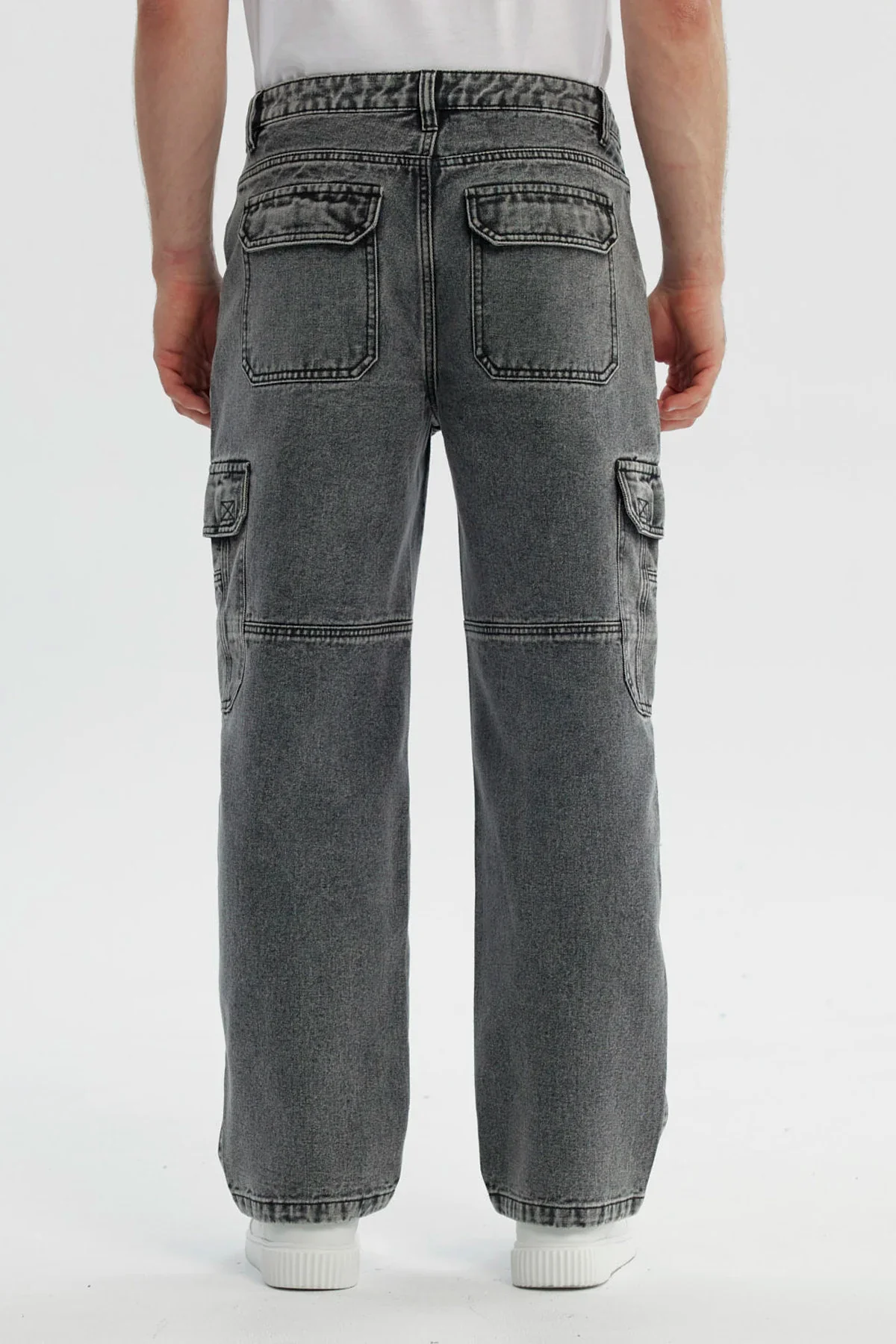 Jeans Hombre Baggy Gris Claro - Image 3
