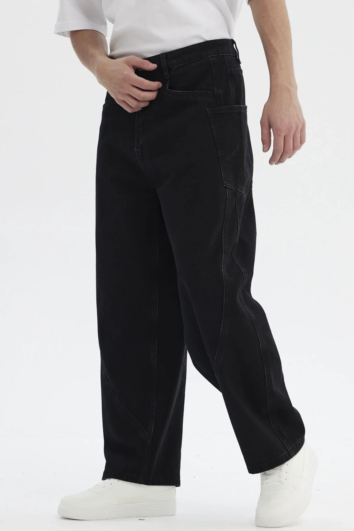 Jeans Hombre Baggy Negro - Image 2