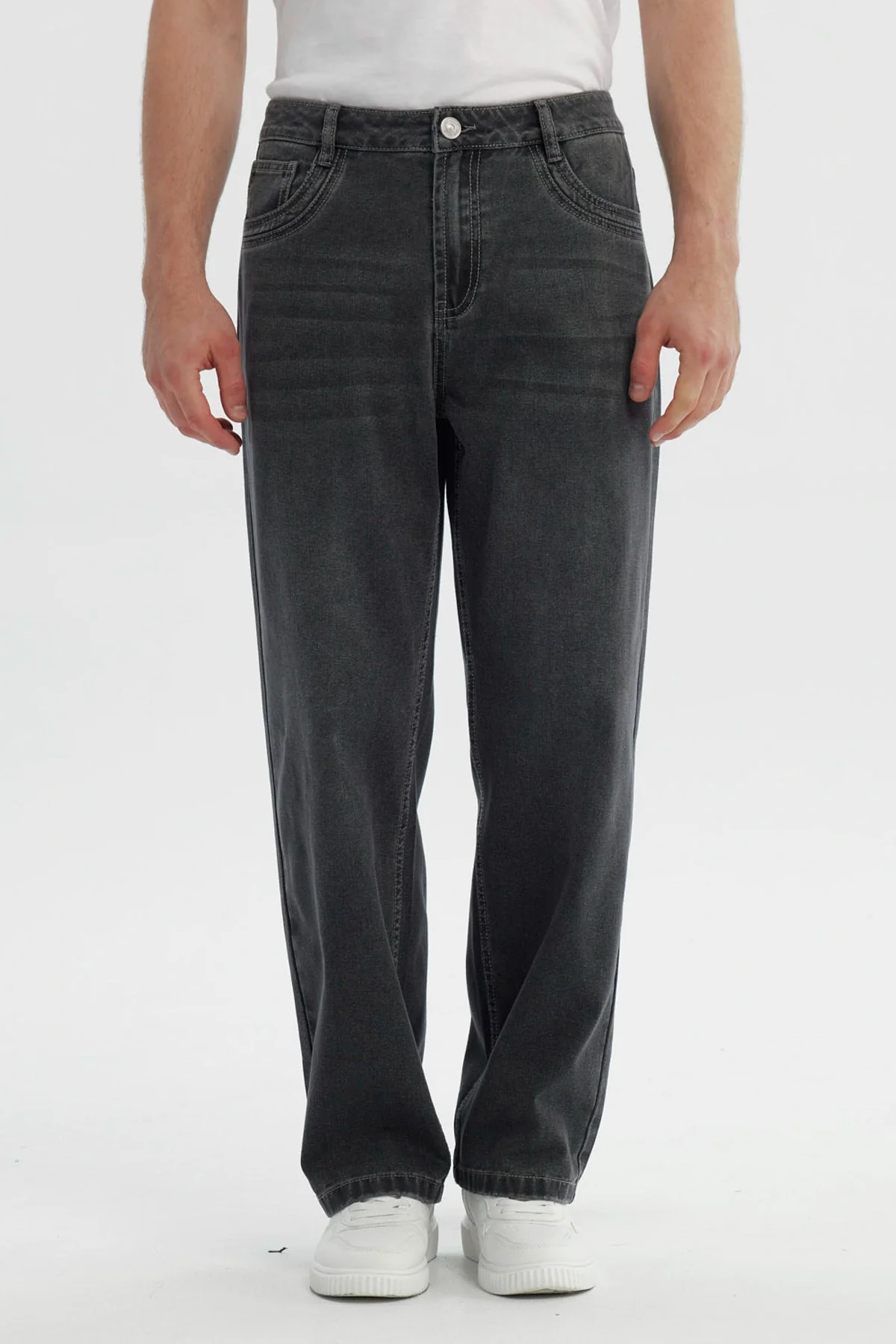 Jeans Hombre Clásico Gris