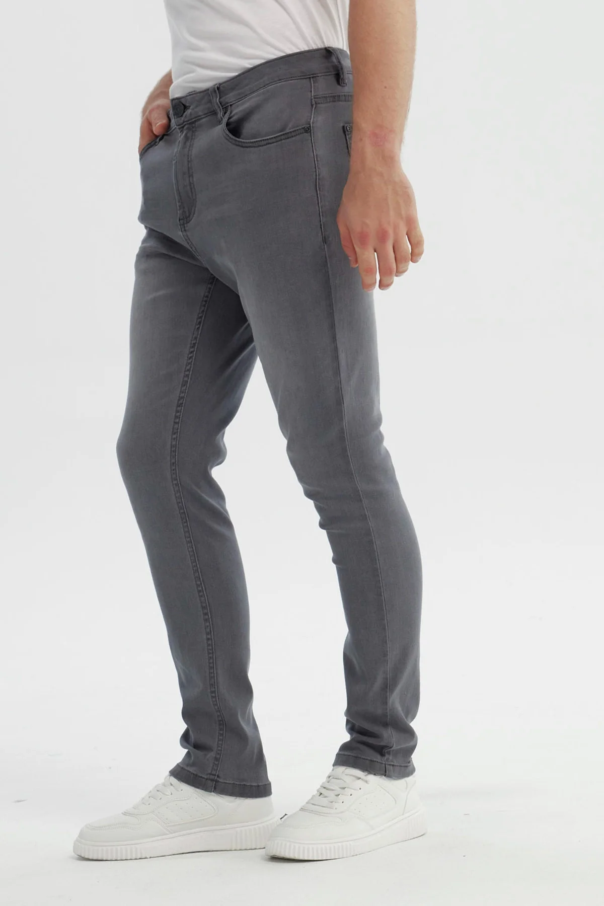 Jeans Hombre Skinny Gris Oscuro - Image 2