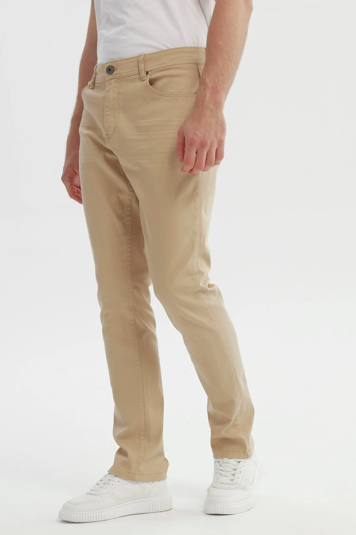 Jeans Hombre Slim Beige - Image 2