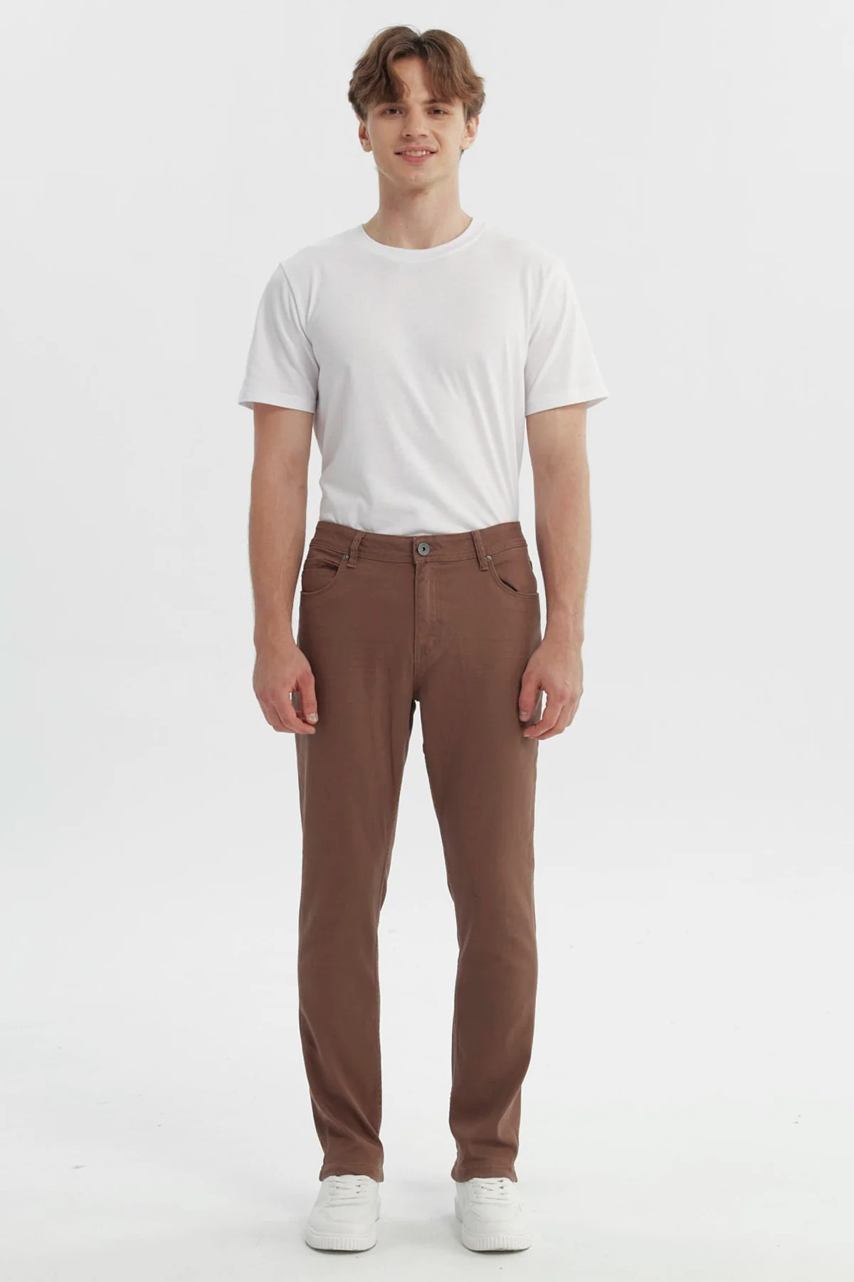 Jeans Hombre Slim Café - Image 4