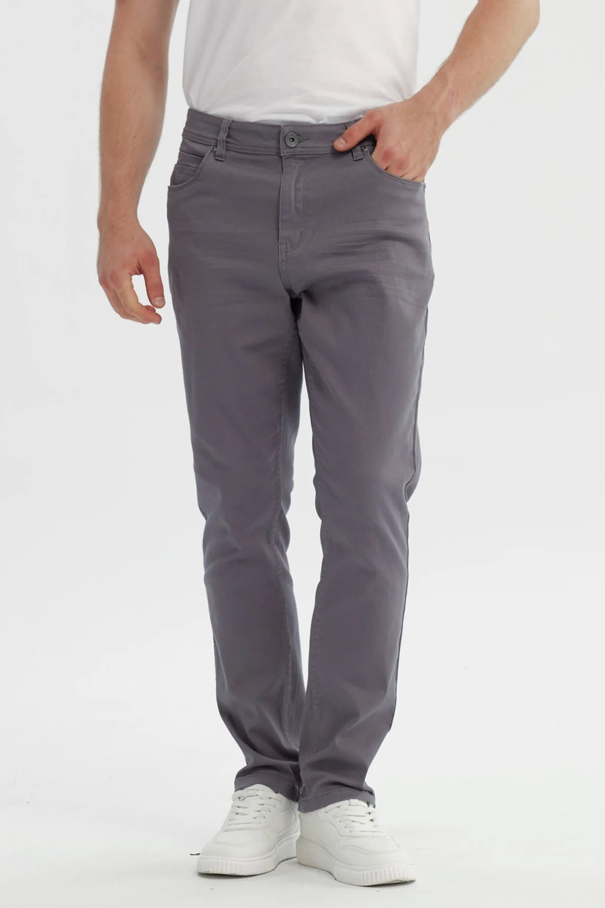 Jeans Hombre Slim Gris