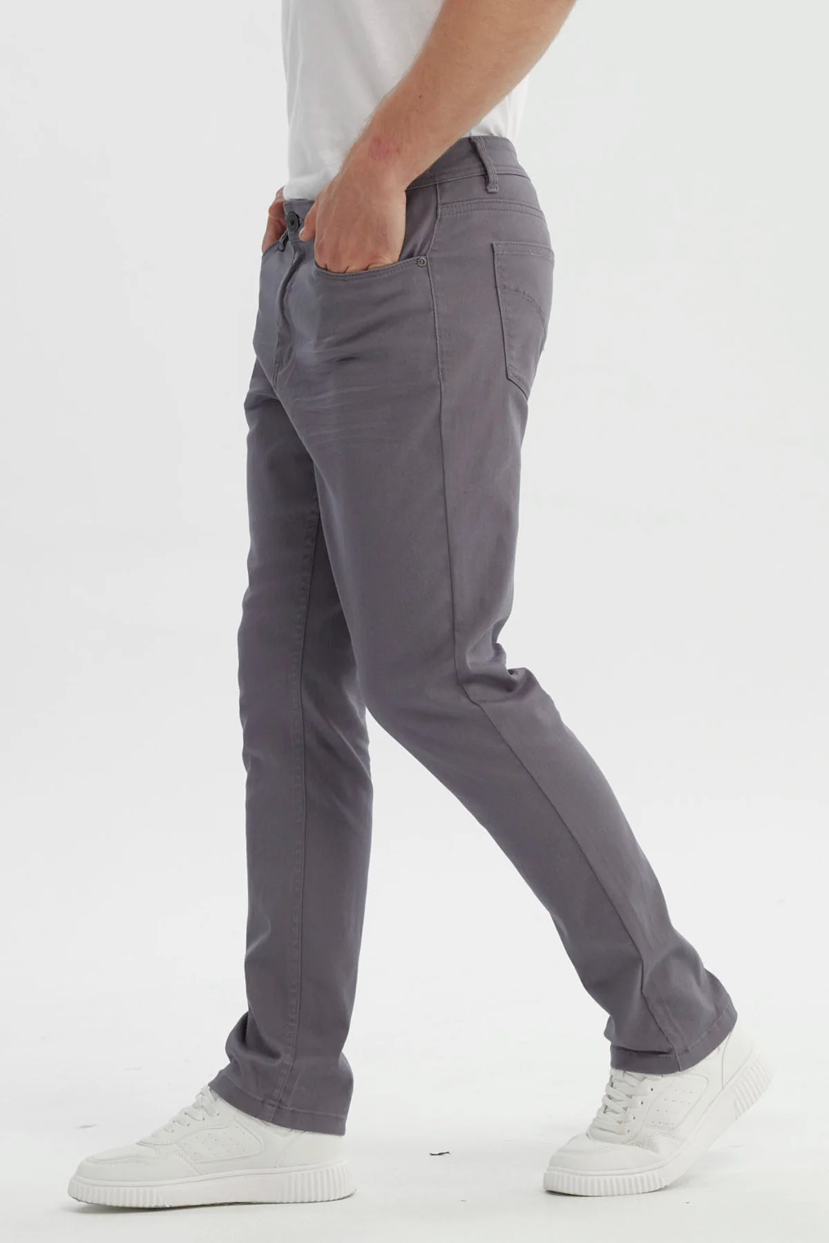 Jeans Hombre Slim Gris - Image 2