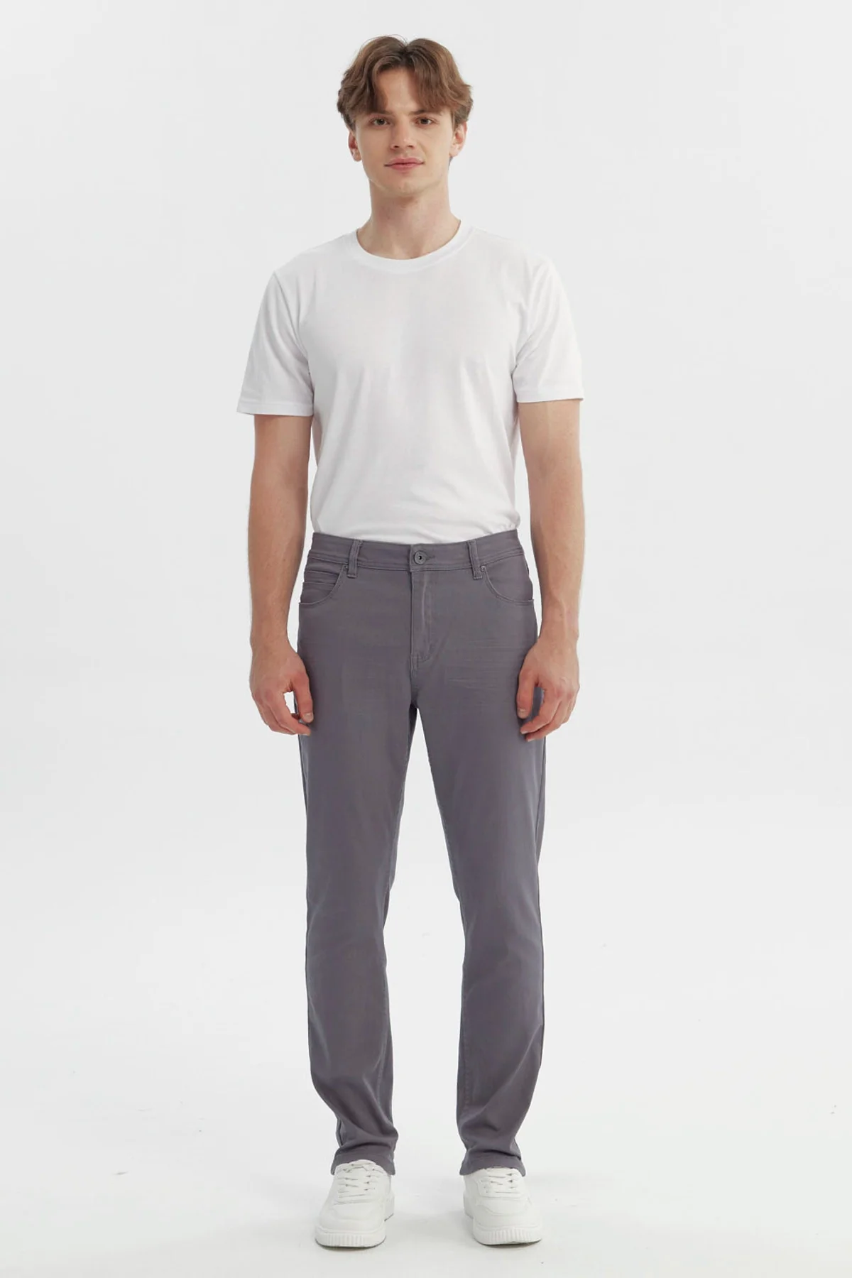 Jeans Hombre Slim Gris - Image 4