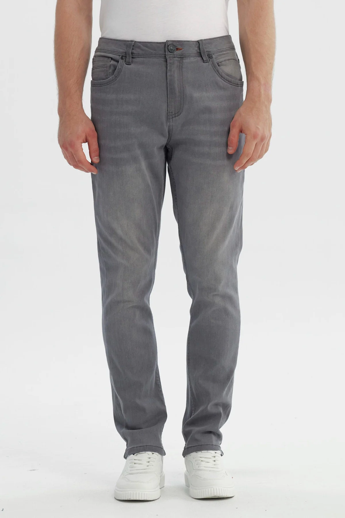 Jeans Hombre Slim Gris