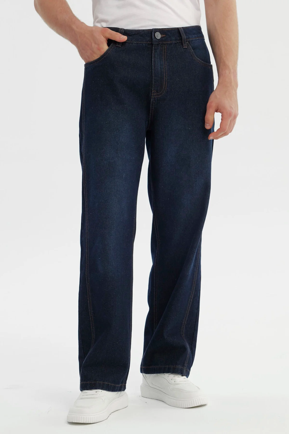 Jeans Hombre Straight Azul Oscuro