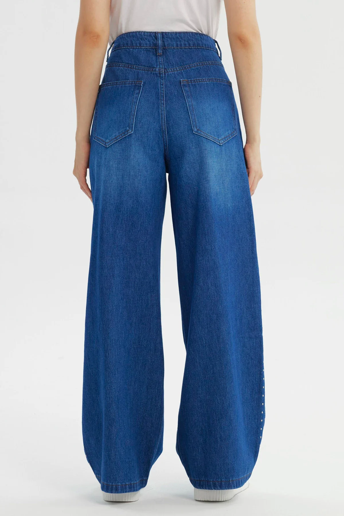 Jeans Mujer Baggy Azul Oscuro - Image 3