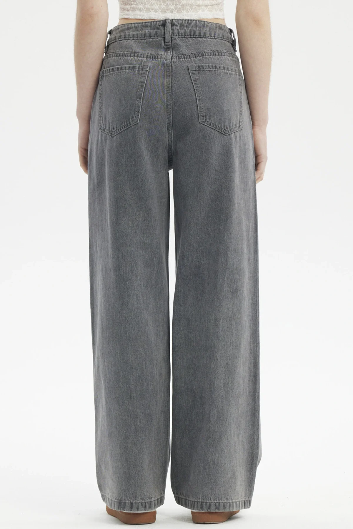 Jeans Mujer Baggy Moda Gris - Image 3