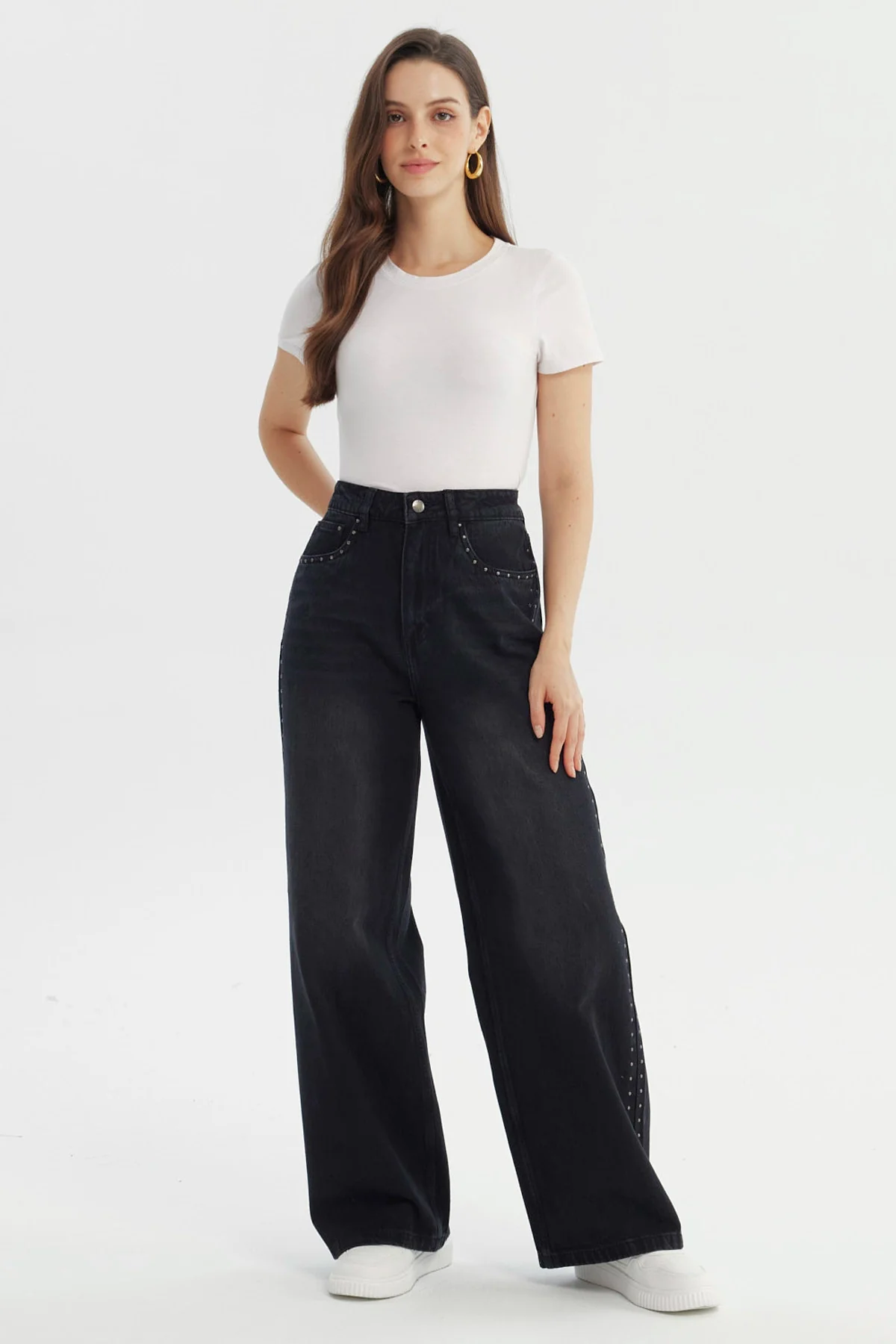 Jeans Mujer Baggy Negro - Image 4