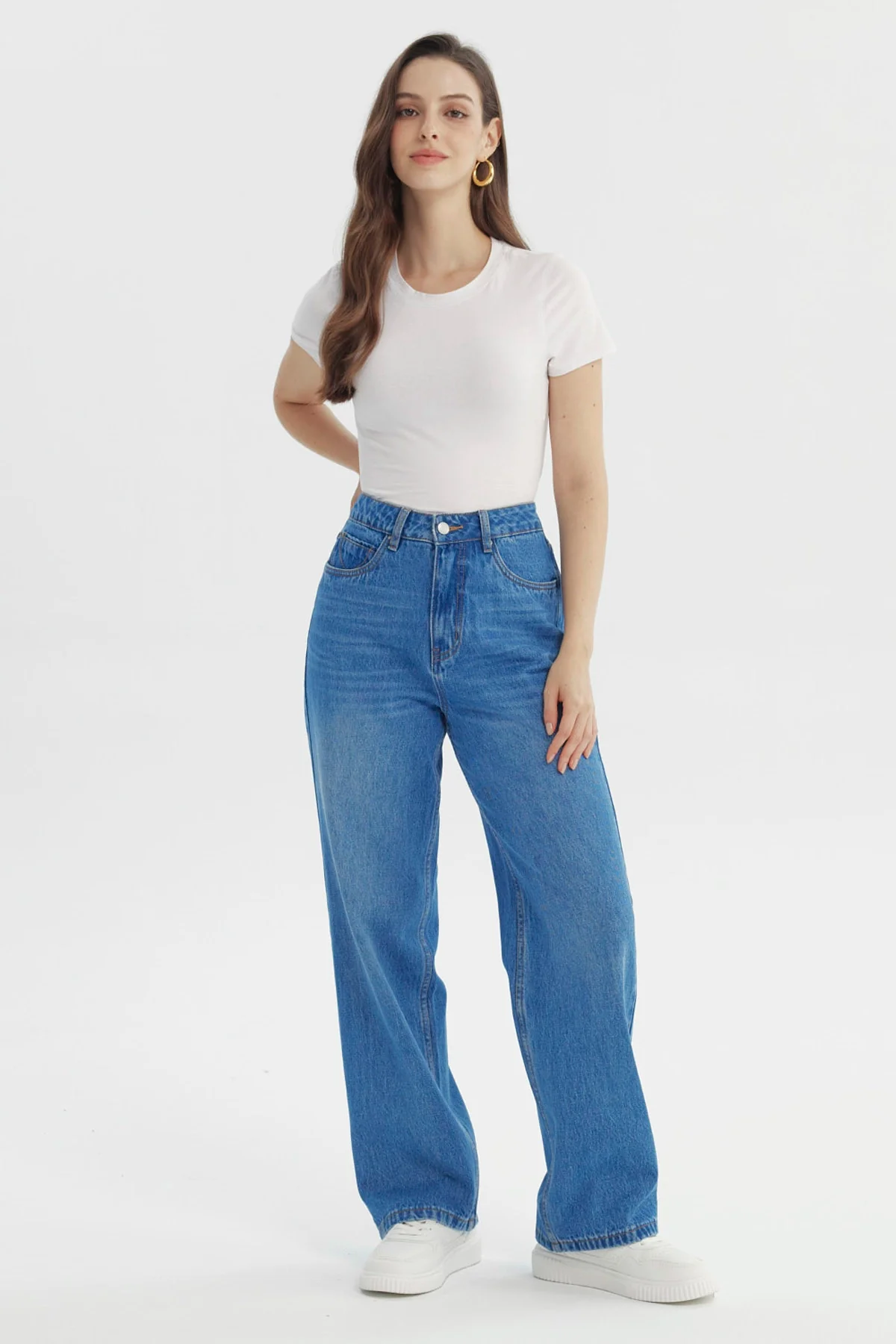 Jeans Mujer Calce Recto Azul - Image 4