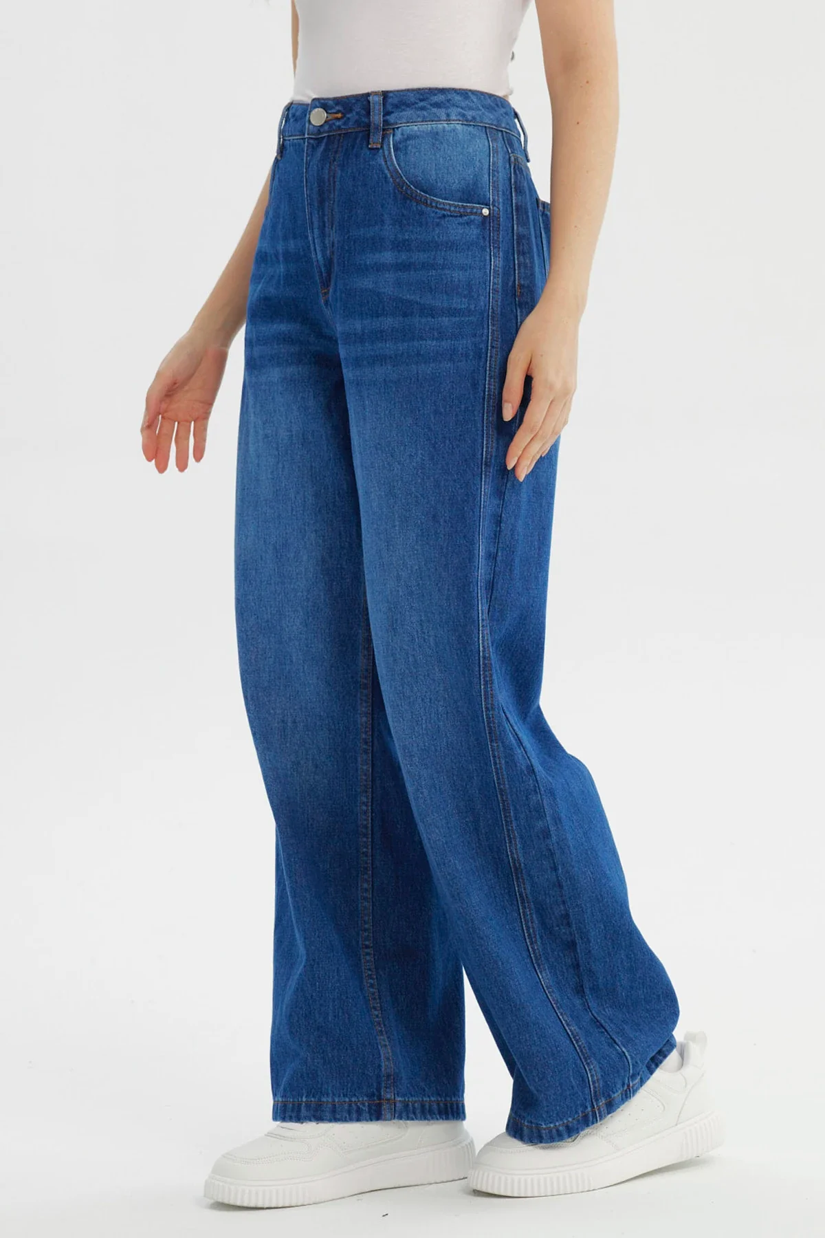 Jeans Mujer Calce Recto Azul - Image 2