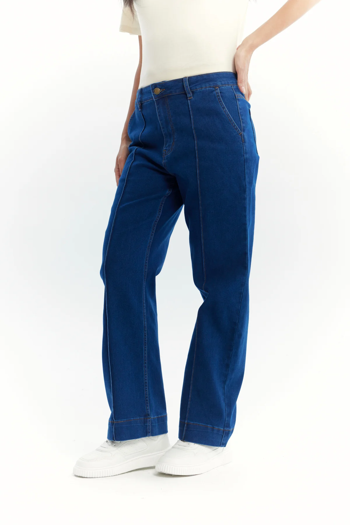 Jeans Mujer Calce Recto Azul Oscuro - Image 2
